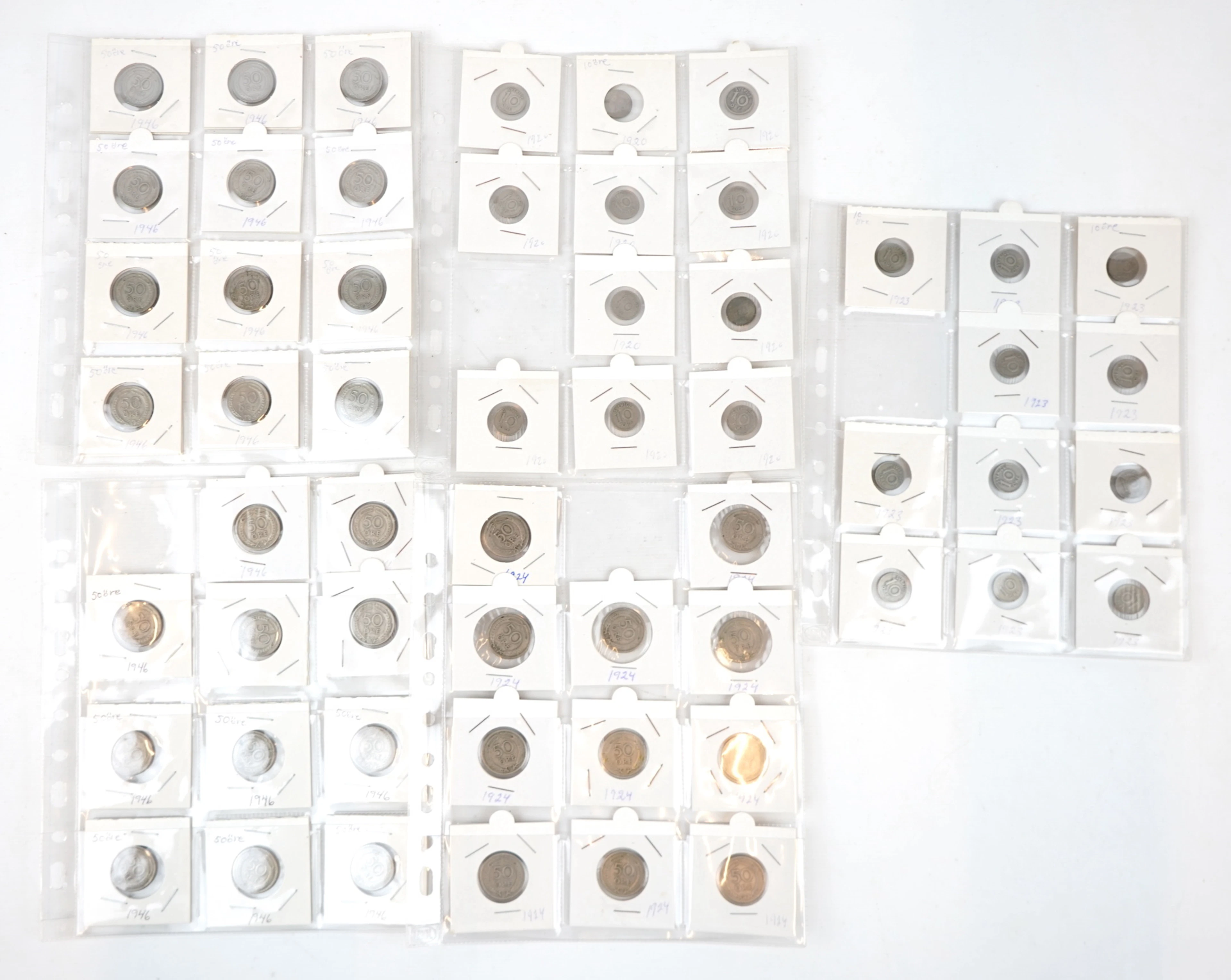 Collezione di monete, un lotto, öre svedesi.