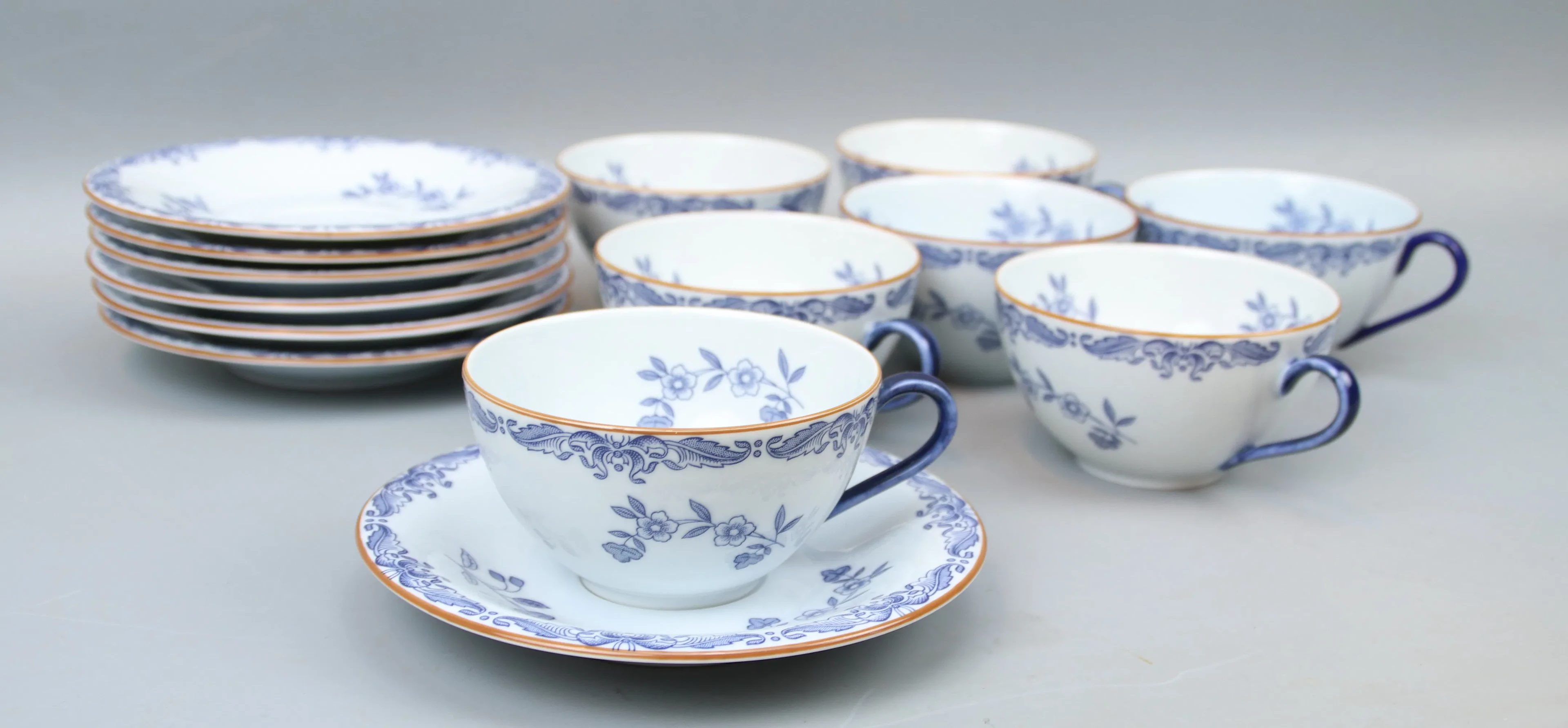 Piezas para el servicio de café, 7 piezas, porcelana, Ostindia, Rörstrand.