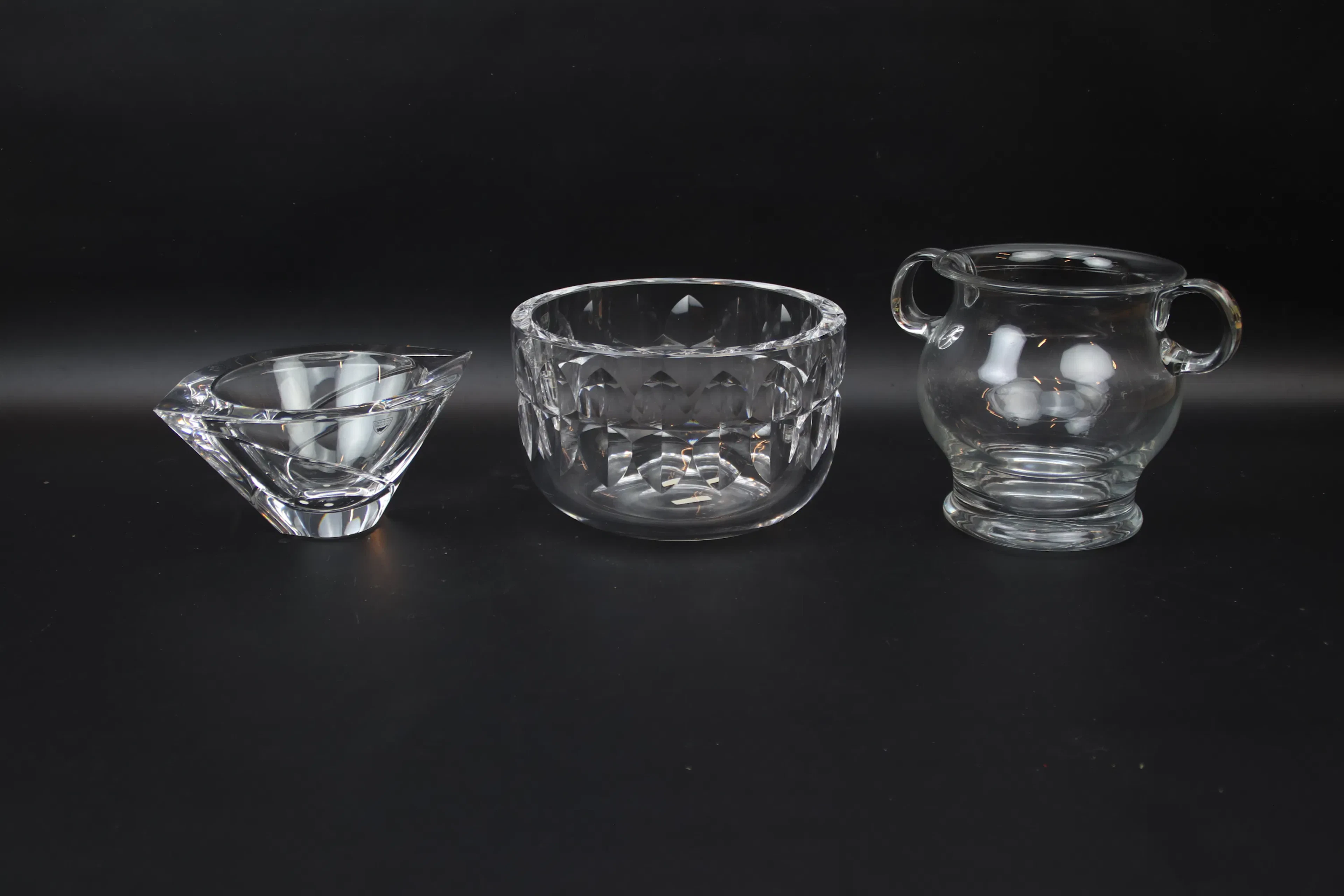 Bowls, 3 pcs, glasses, including Signe Persson Melin, Boda.