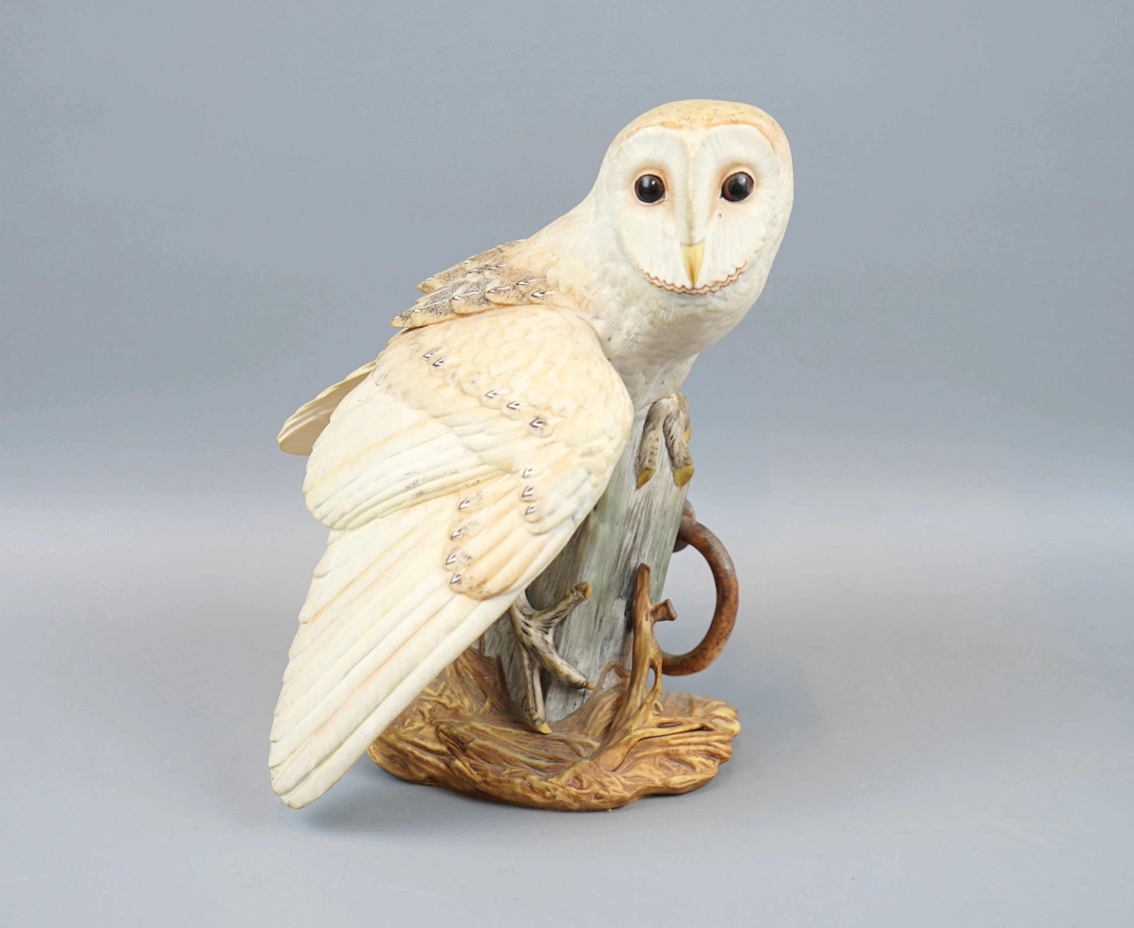 Figurina, civetta di fianbio, porcellana, Franklin Mint.