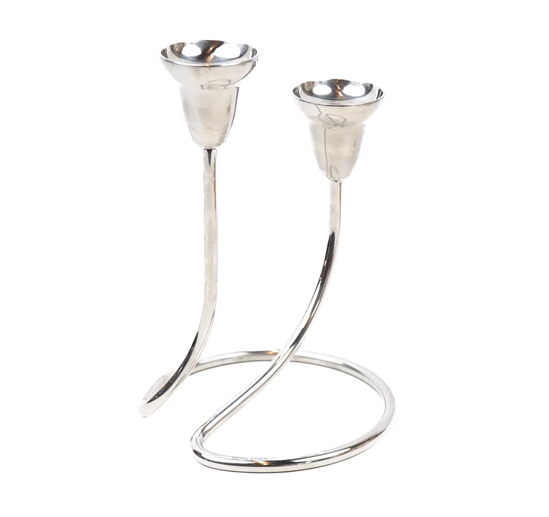 Maria Bernsten, un candelabro, acciaio inox, ''Swing'', Georg Jensen.