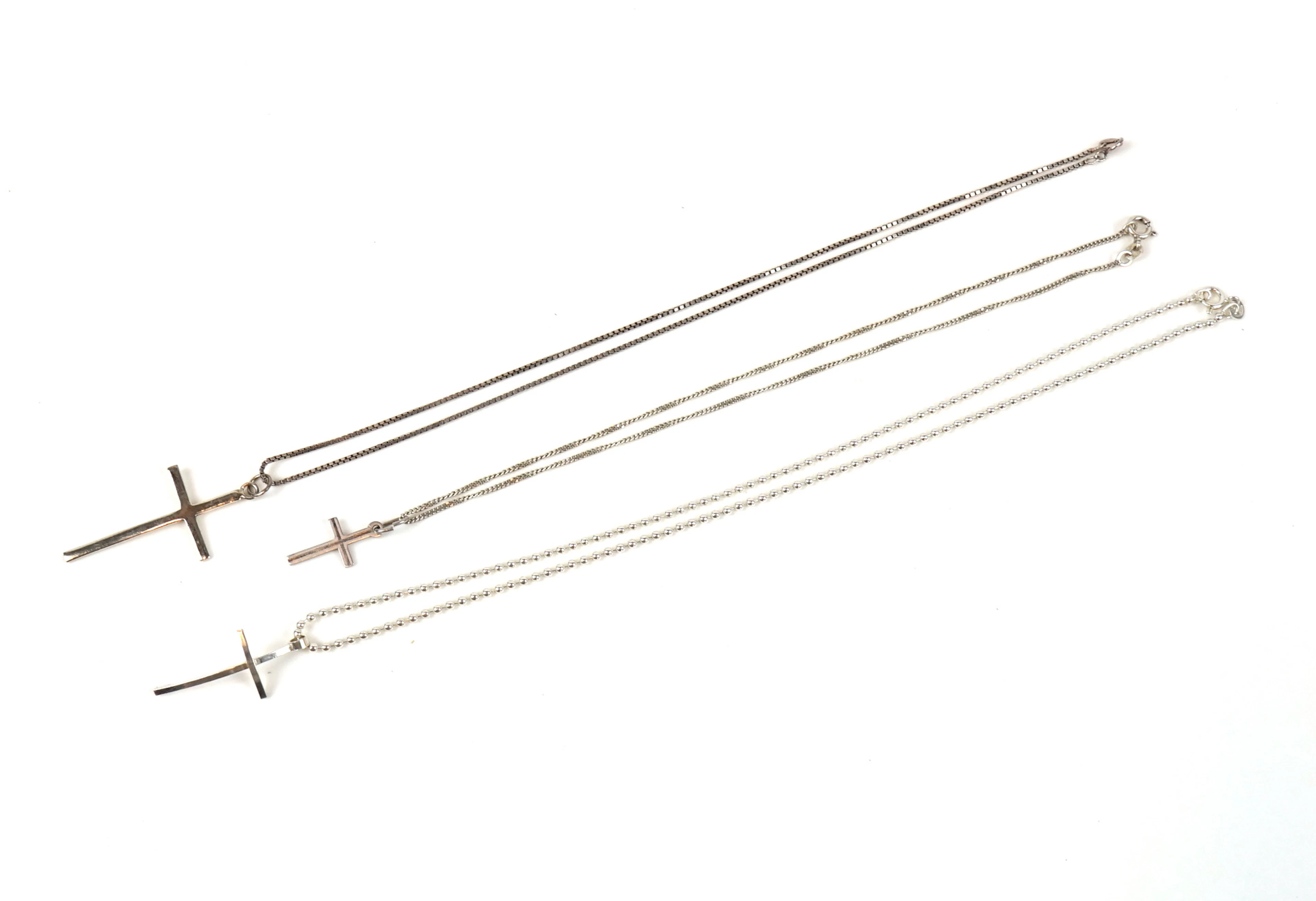 Collane, 3 pezzi, argento sterling 925.