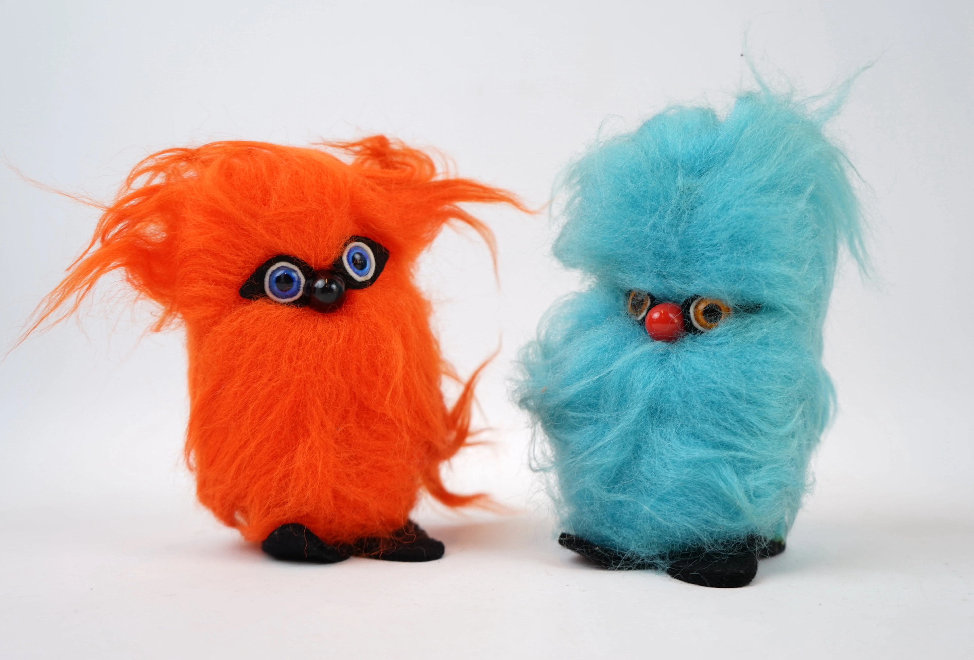 Glook, Puppen, 2 Stück, England, 1960er Jahre.