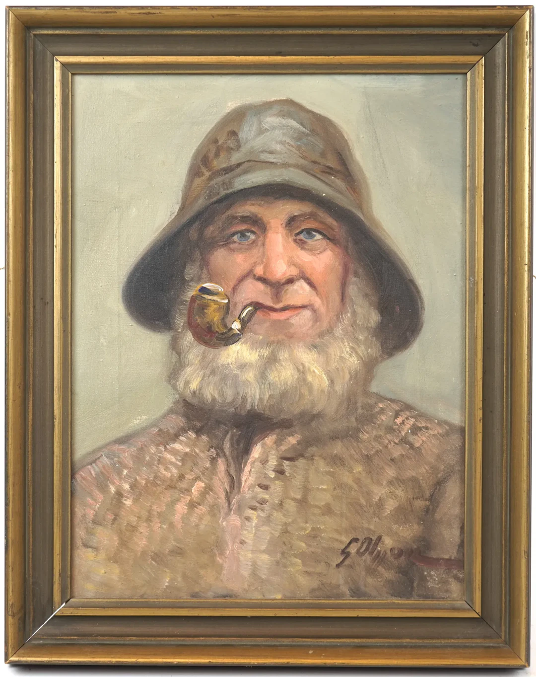Artista no identificado, óleo sobre lienzo, firmado G. Olsson.