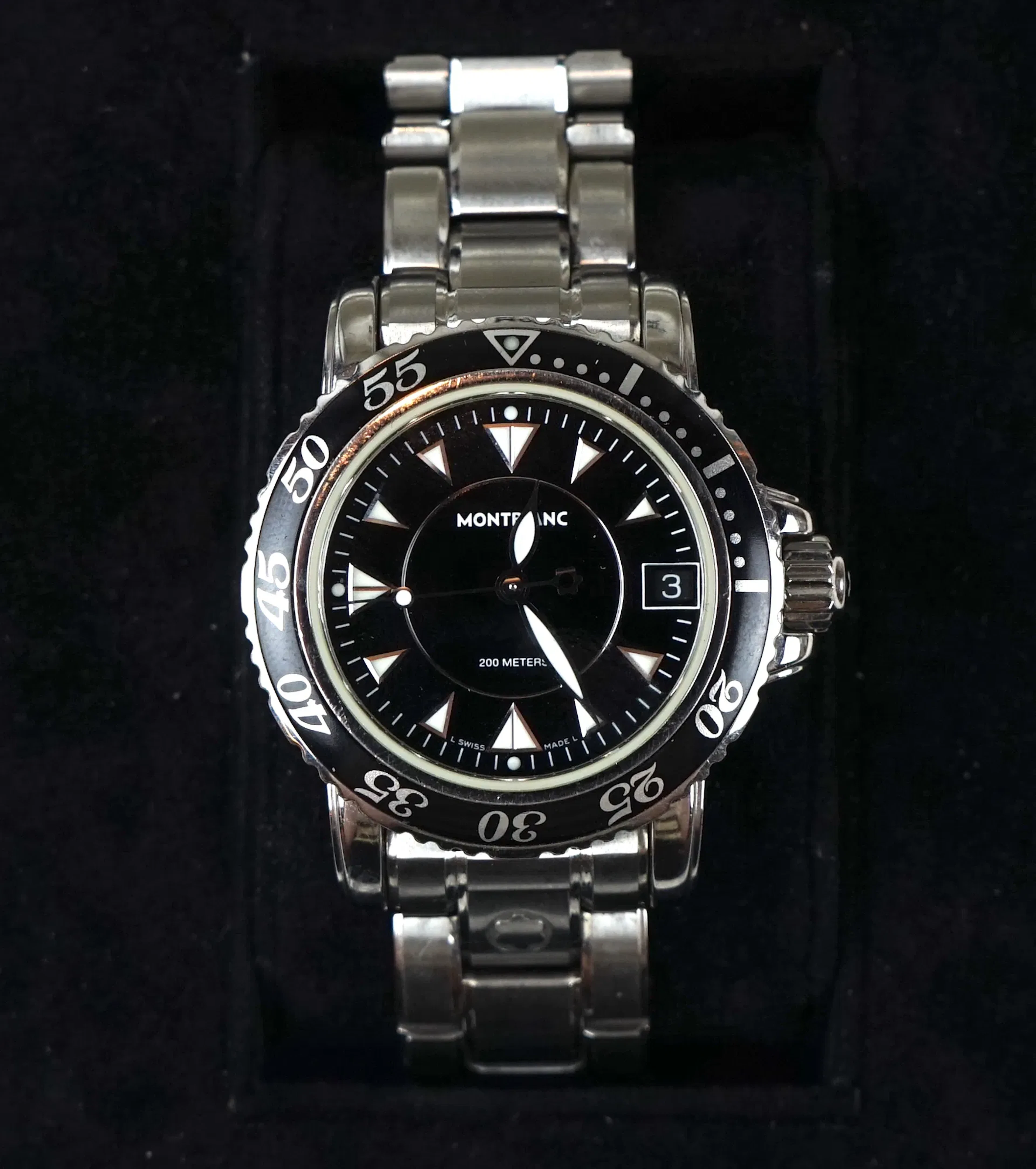 Montblanc Meisterstück Sport, orologio da polso, riferimento 7036, quarzo, acciaio inox