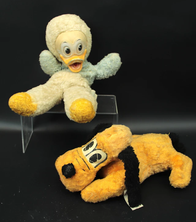 Donald Duck and Pluto, soft toys, Gund Sann-Foam, J Swedlin Inc.