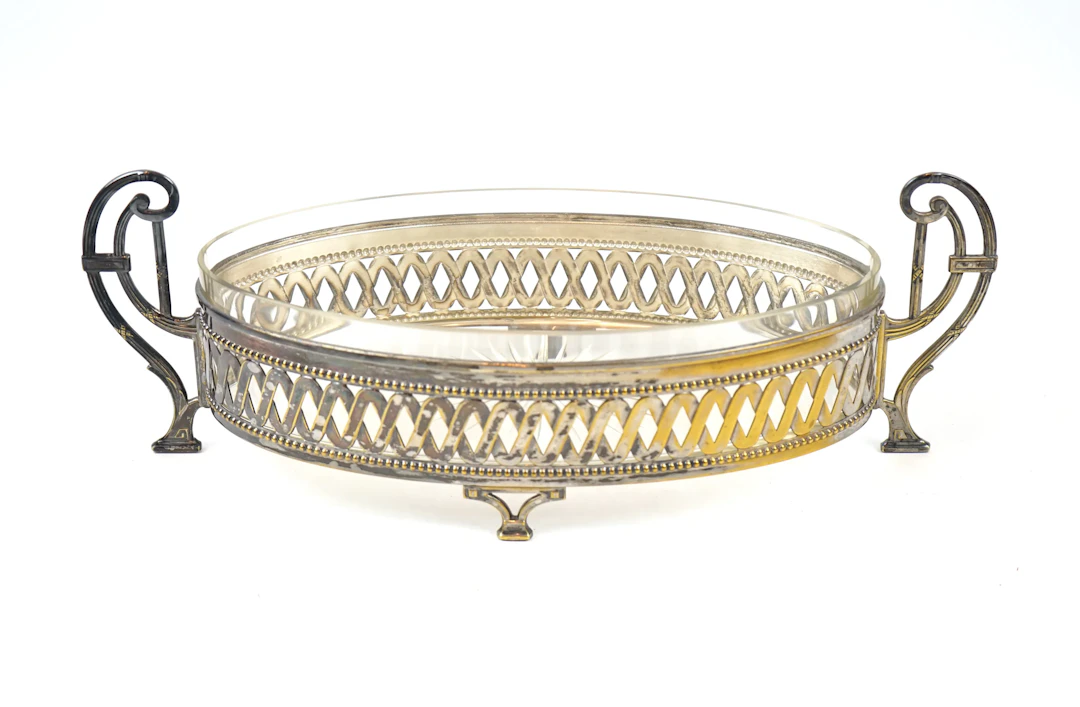 Jardinian, nickel silver/glass.
