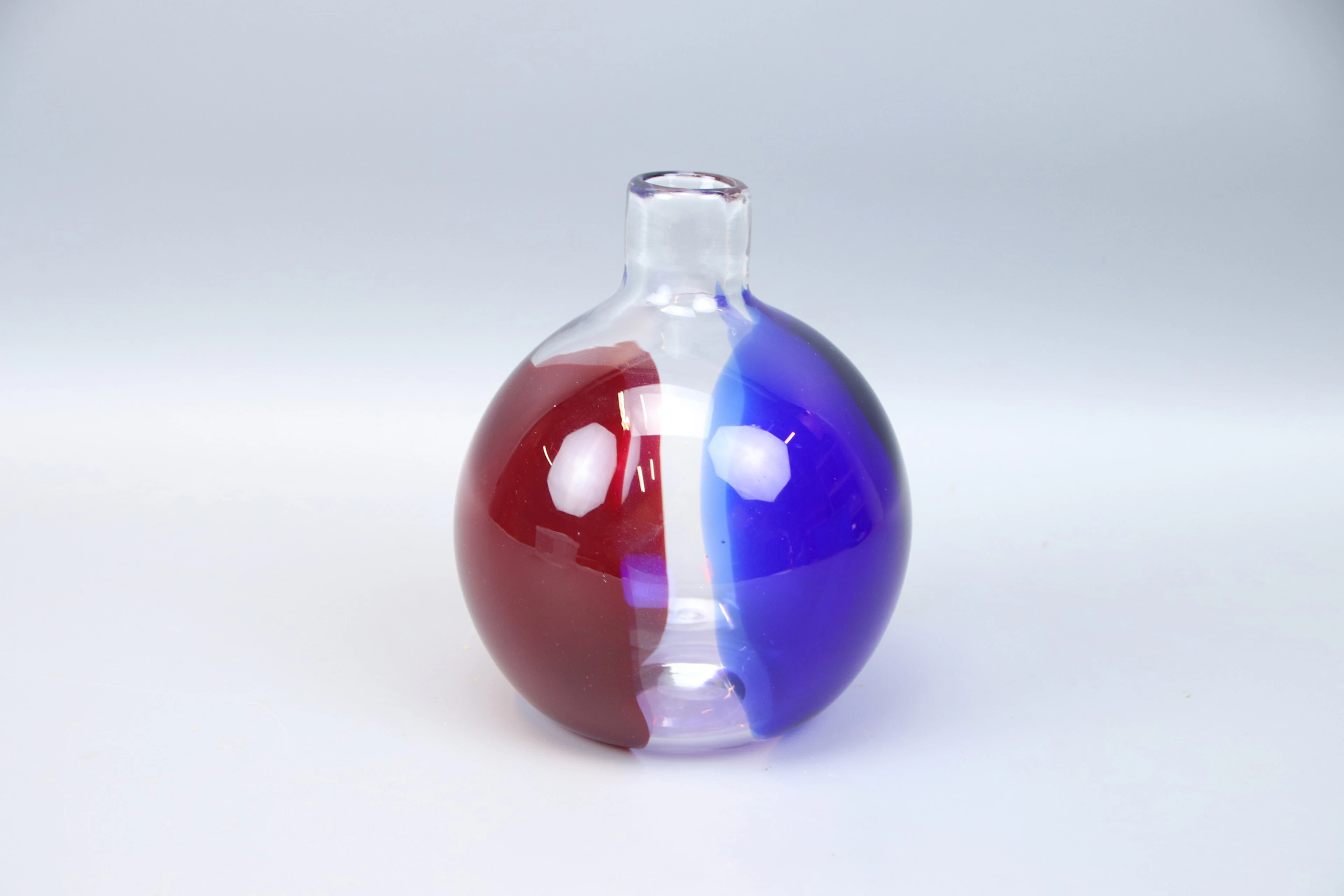 Vase, glass, Salviati, Murano, Italy, signed.