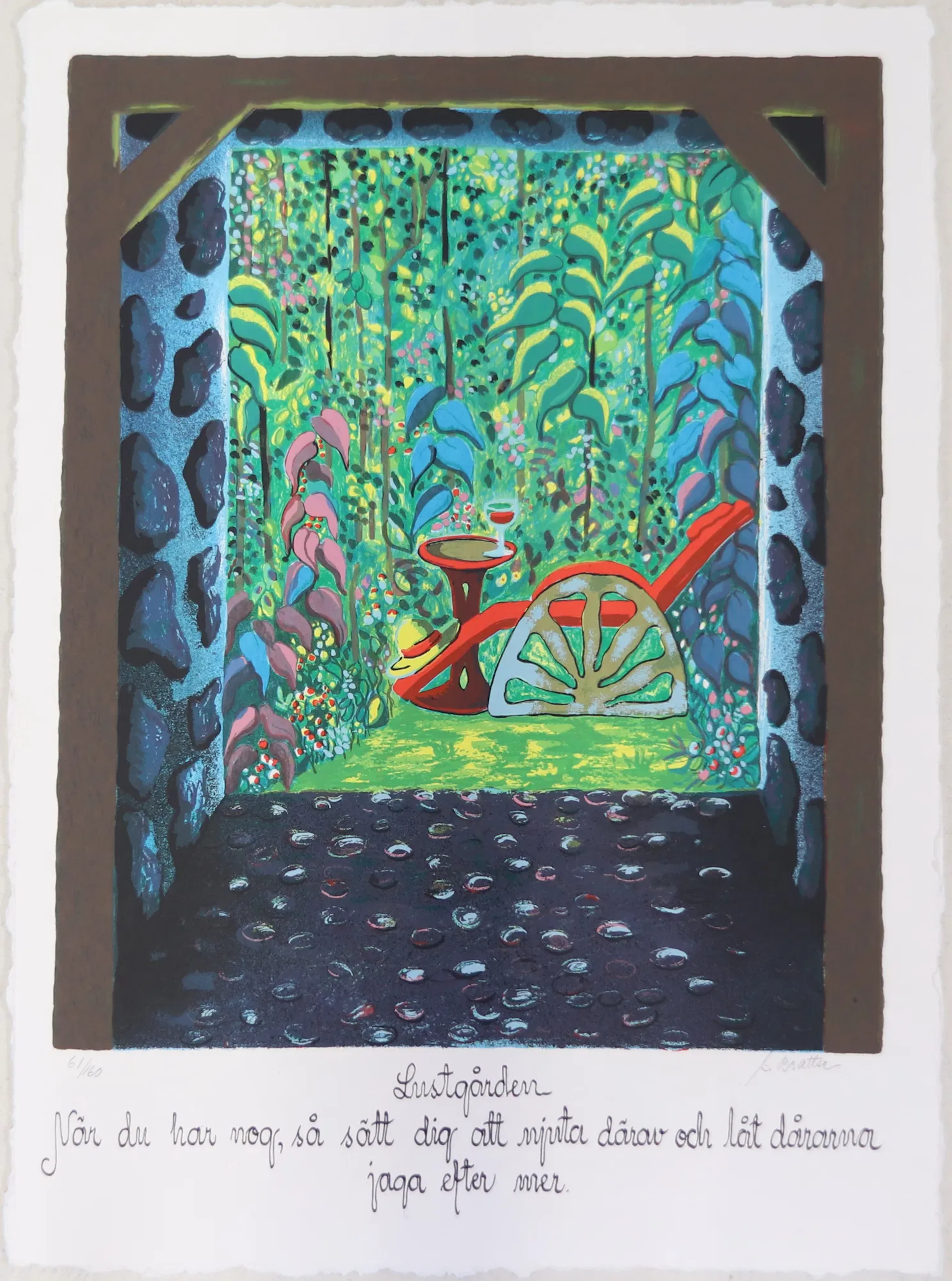 Svea Brattse, lithograph no. 61/160, signed.