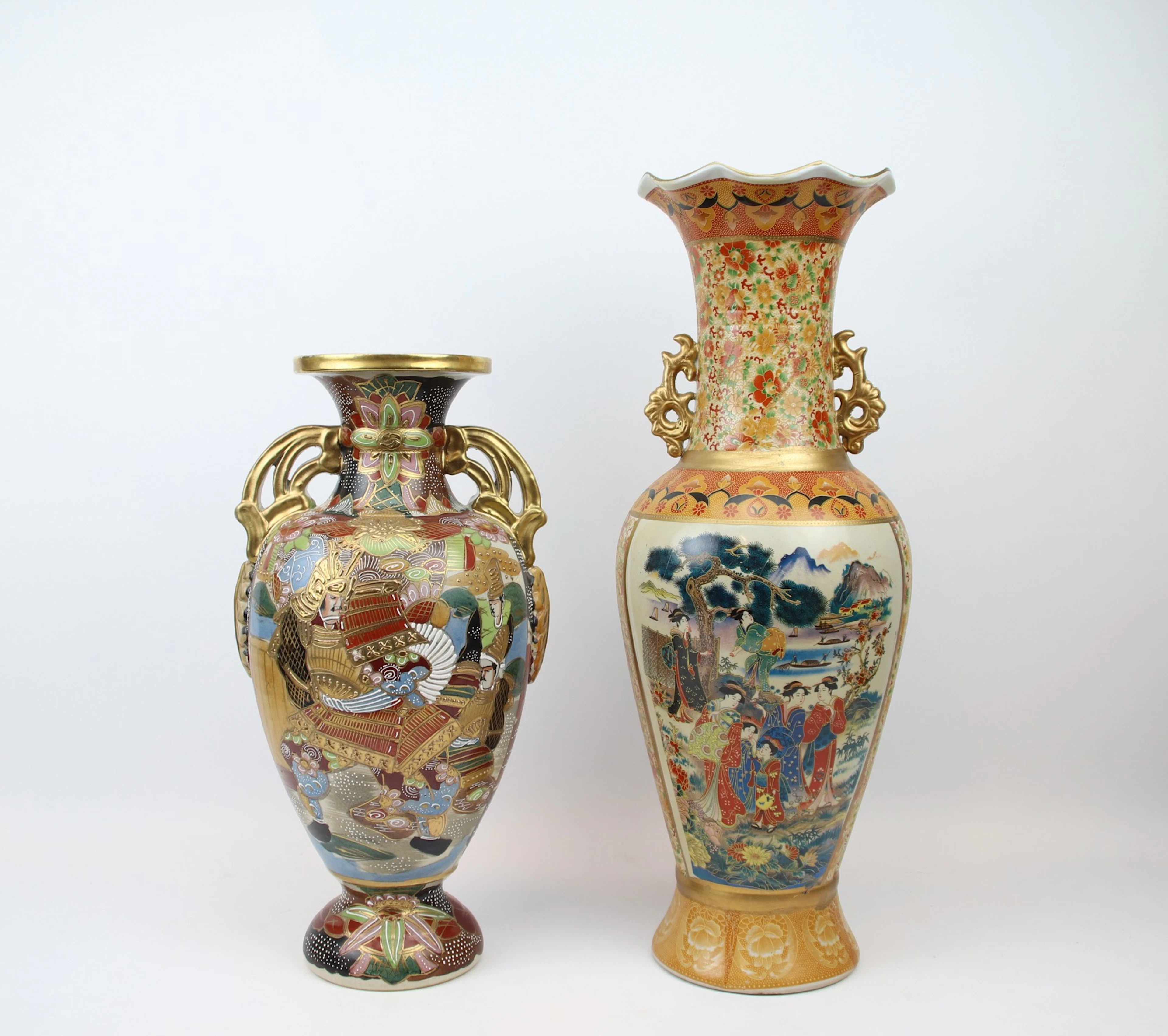 Jarrones, 2 objetos, cerámica, China.