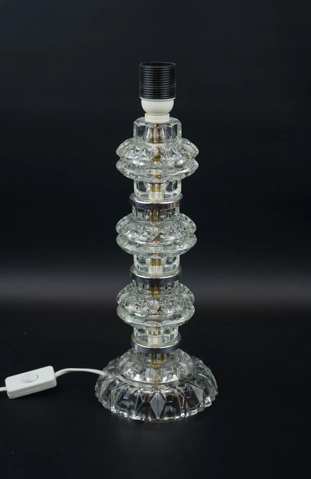 Carl Fagerlund, a glass table lamp, Orrefors.