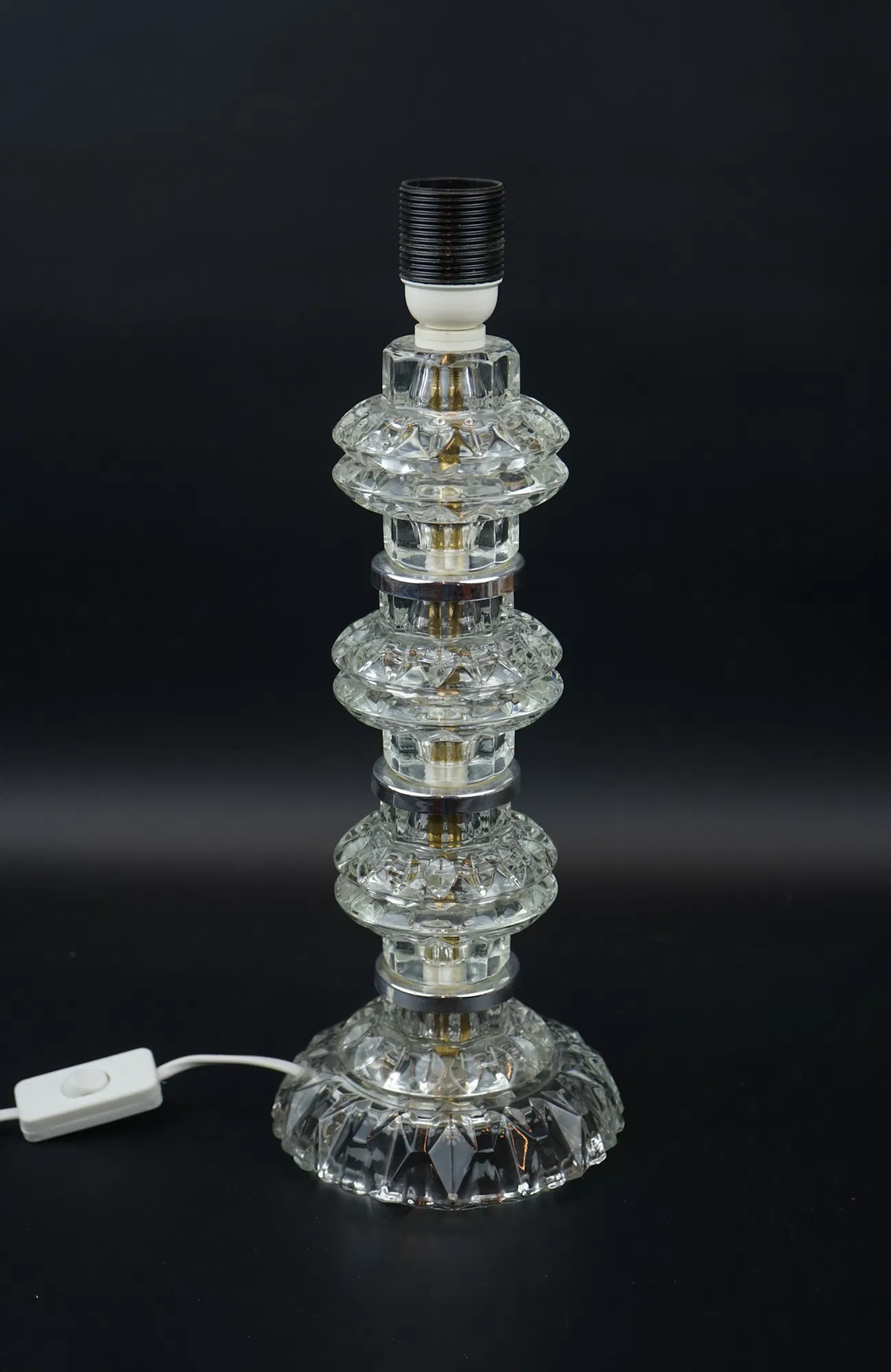 Carl Fagerlund, a glass table lamp, Orrefors.