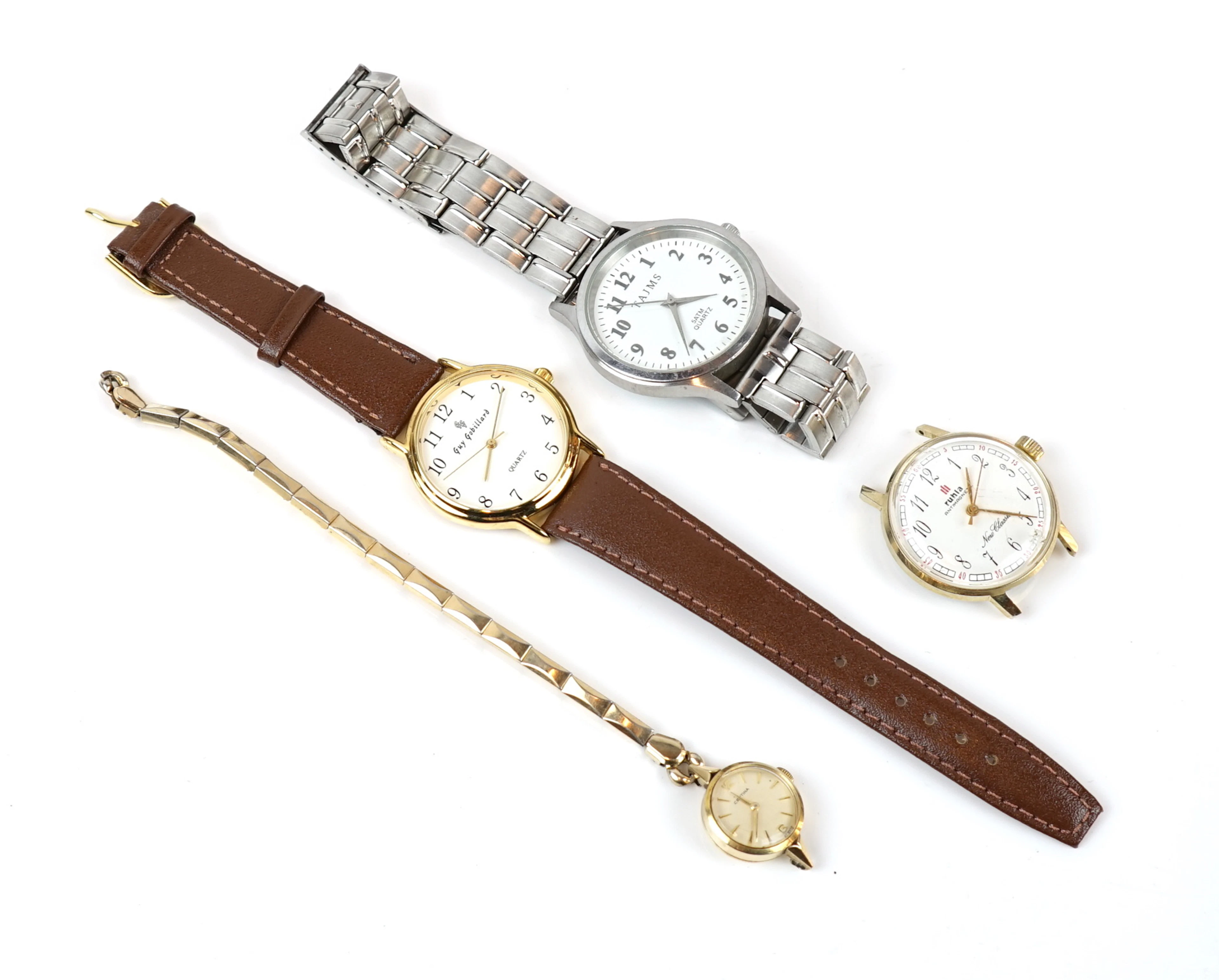 Relojes de pulsera, 4 piezas, incluyendo Certina.