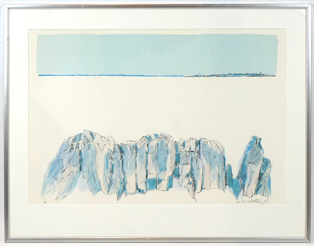 Helge Lundström, litografia, firmata, 1987.