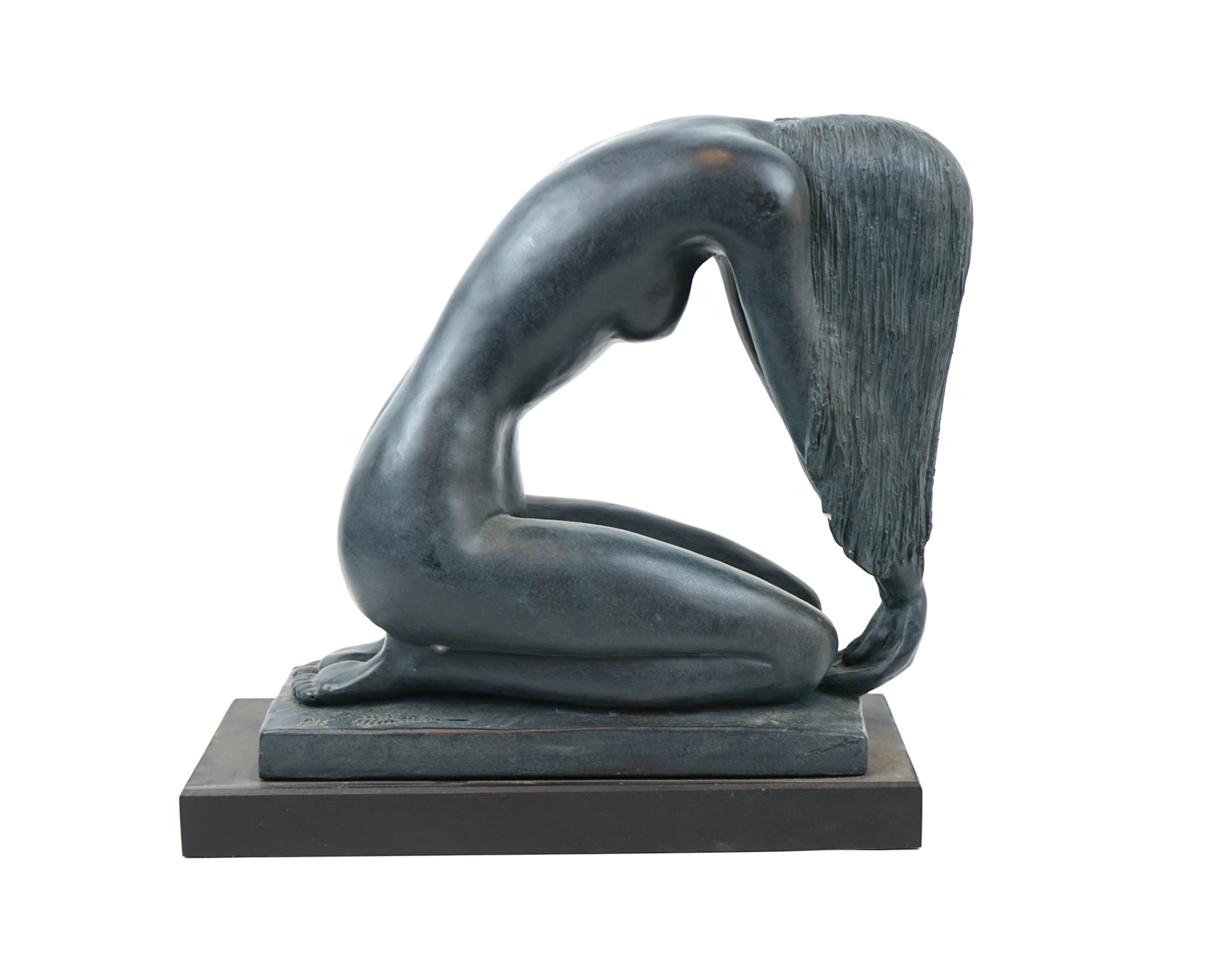Jean-Pierre Renard, una scultura, ceramica, firmata, 1985, Austin Sculpture.