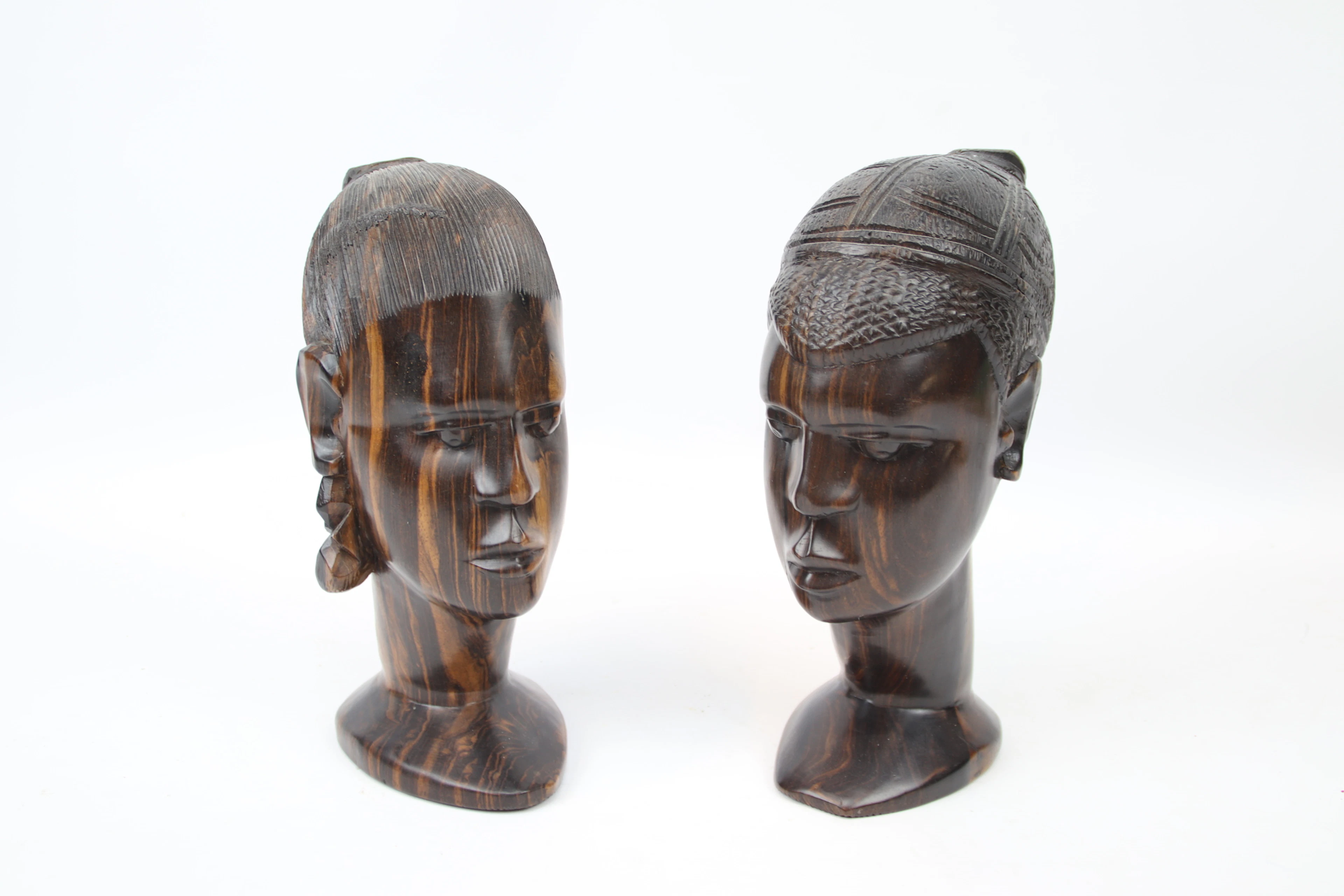 Sculture, 2 pezzi, legno, Africa.