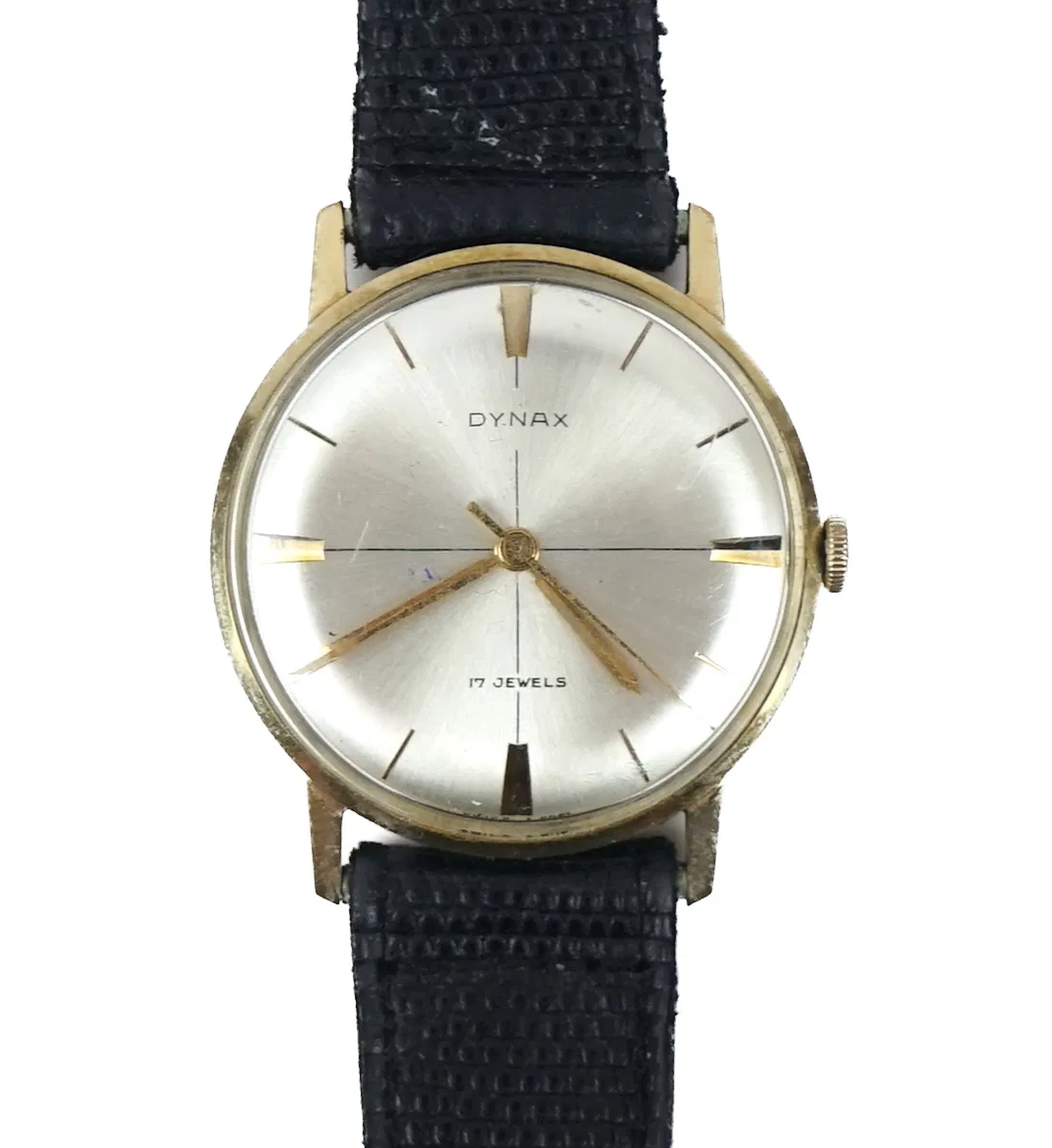 Dynax, wristwatch, gold 14K, manual, 1950s/60s.