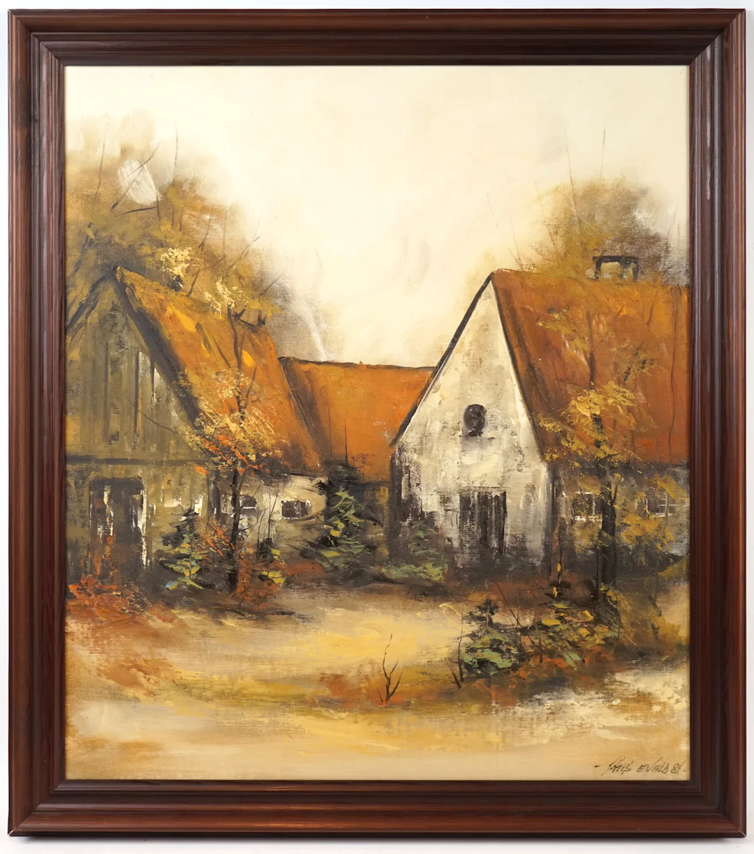 Kris Evald, oil on canvas, signed, 1981.