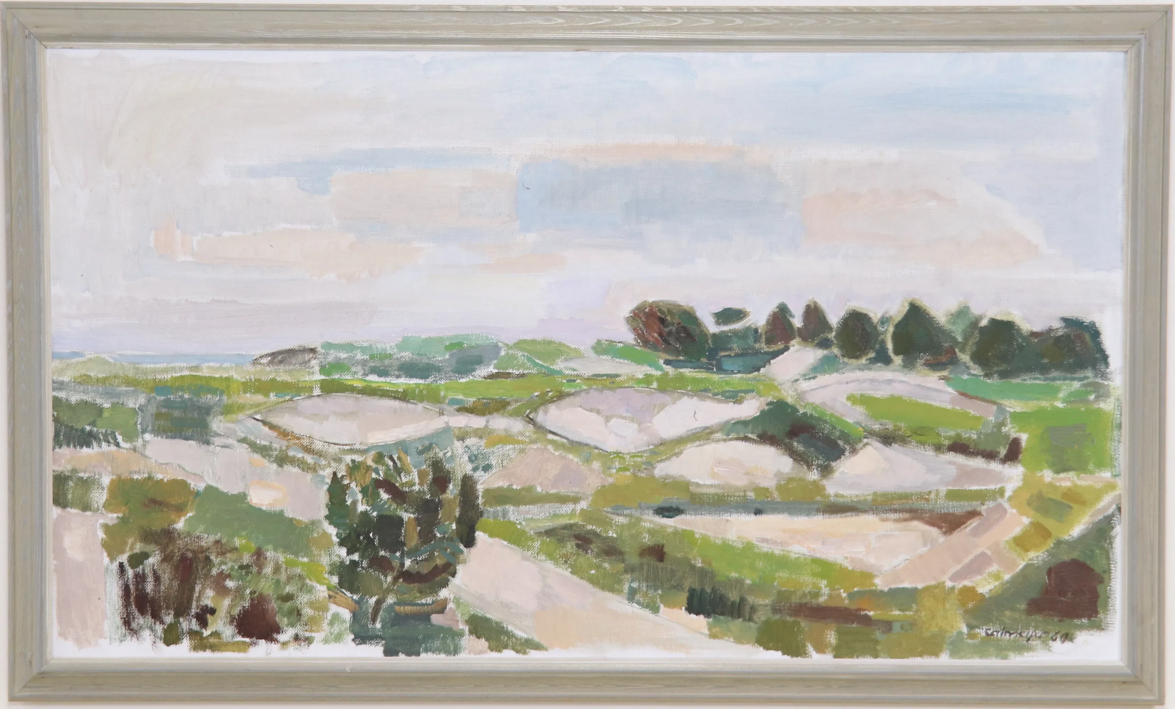 Gösta Calmeyer, olio su tela, firmato, 1960.