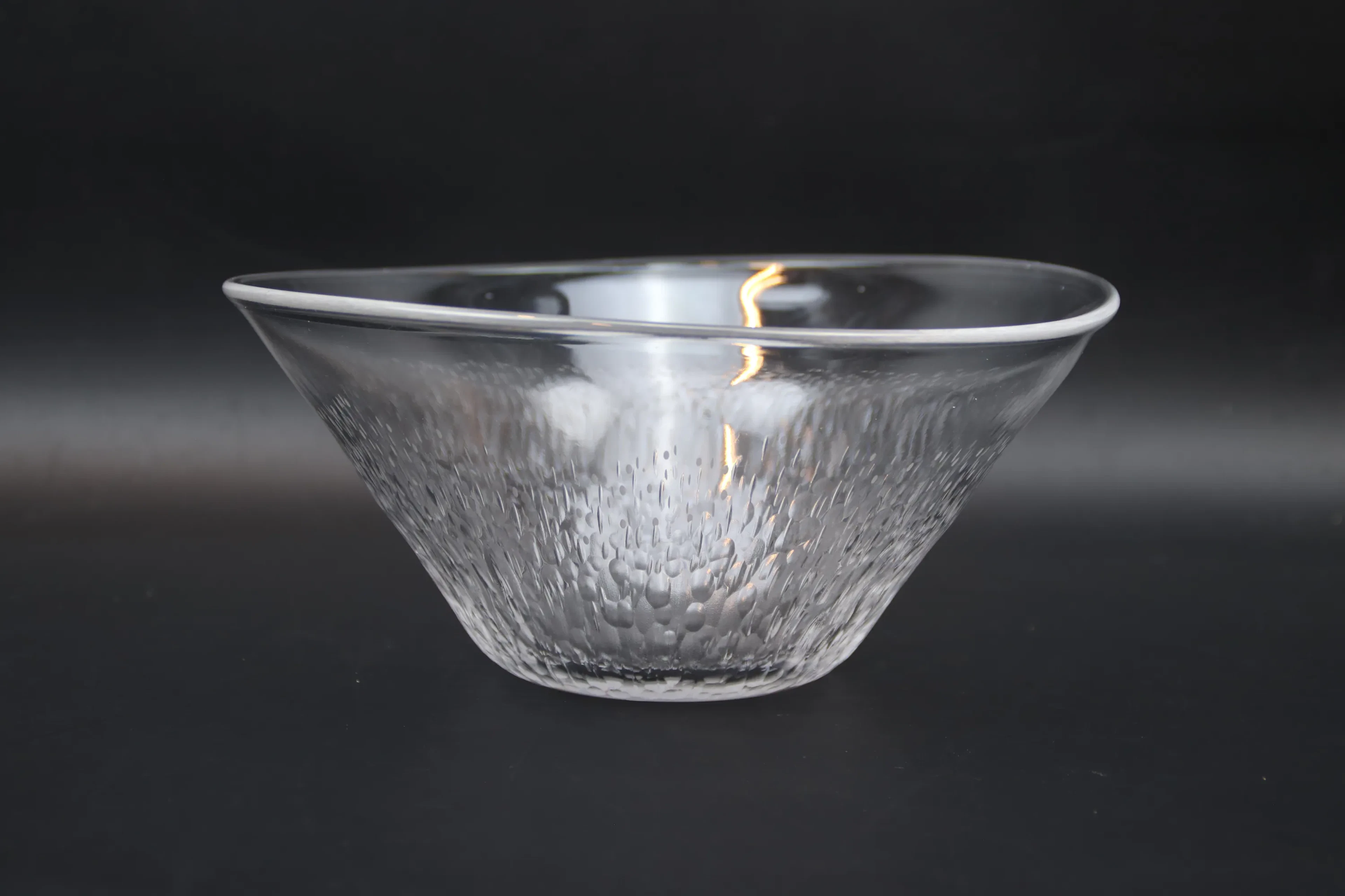 Edvin Öhrström, skål, glas, Orrefors, signerad.