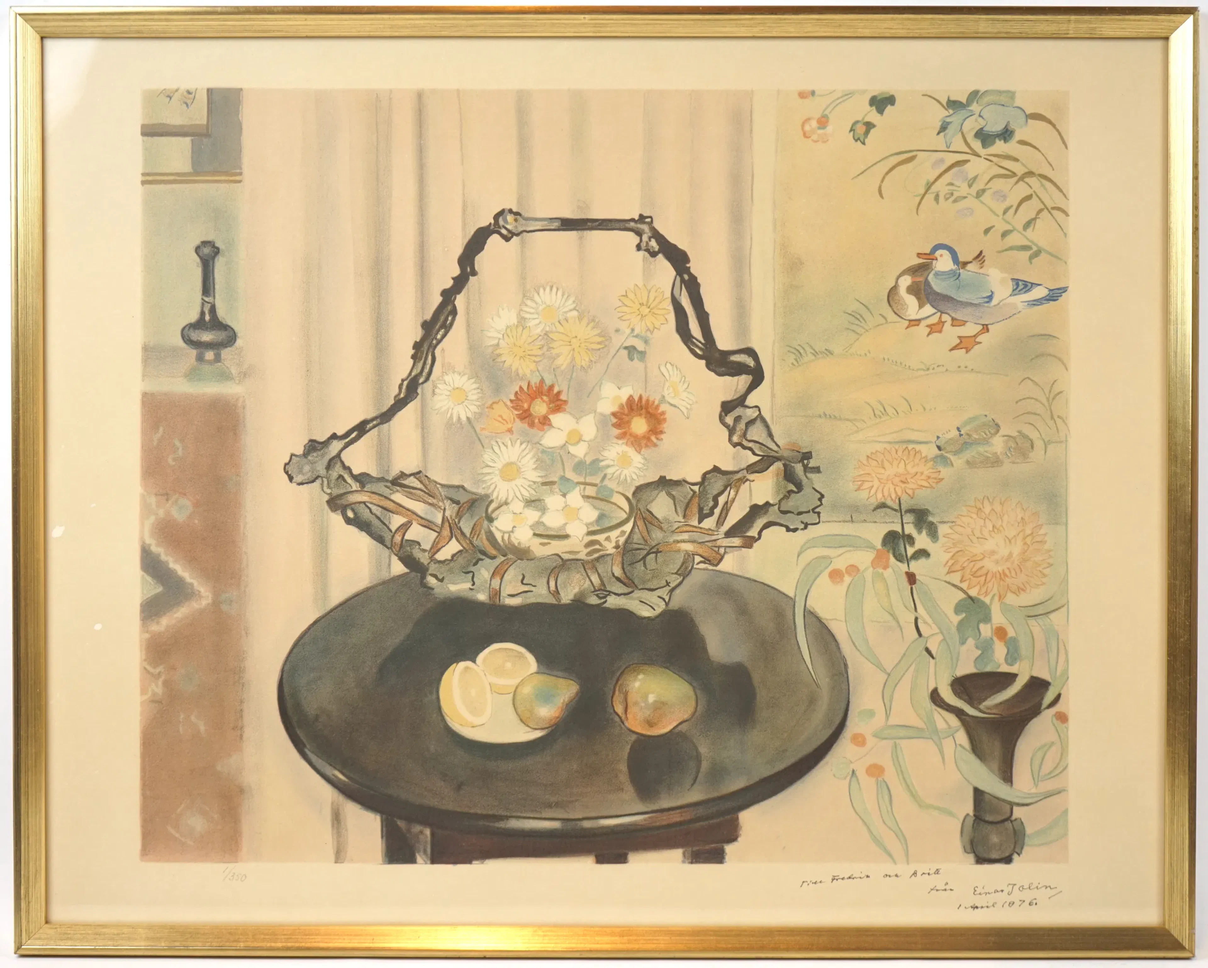 Einar Jolin, litografía 1/350, firmada, 1976.