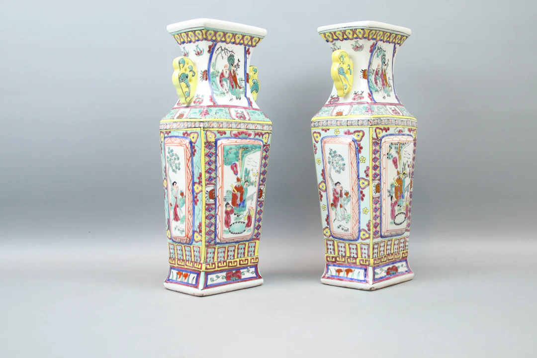 Vases, a pair, porcelain, China, 1900s.