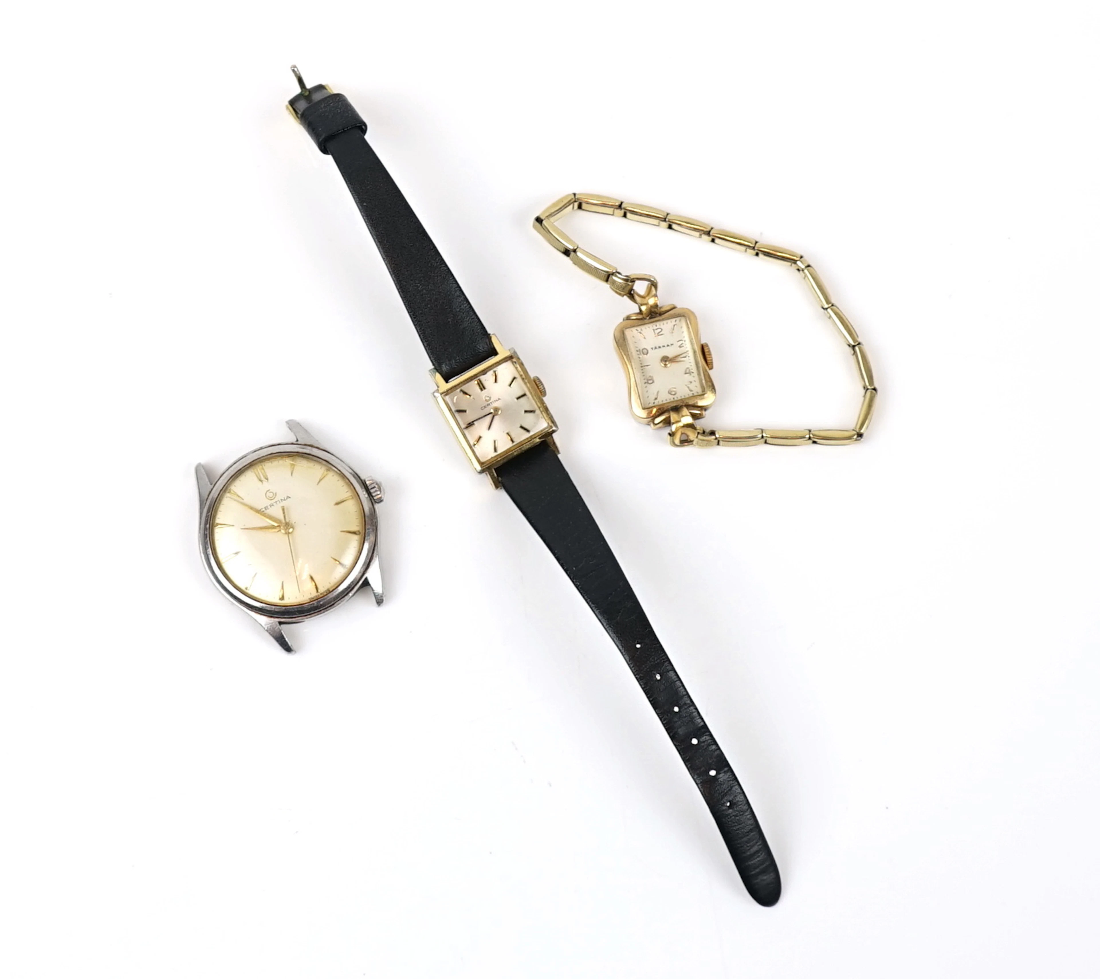 Reloj de pulsera, 3 piezas, Certina y Tärnan.