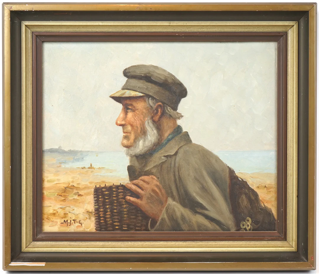 Artista no identificado, óleo sobre lienzo, firmado.