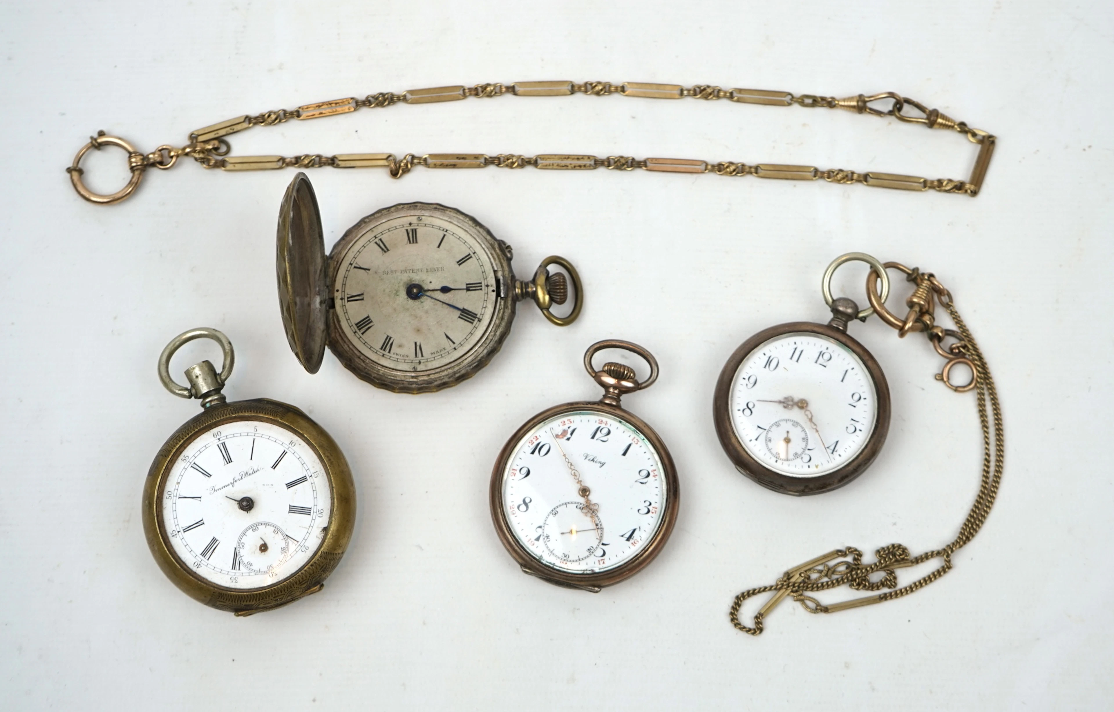 Orologio da tasca, 4 pezzi, argento/ottone.