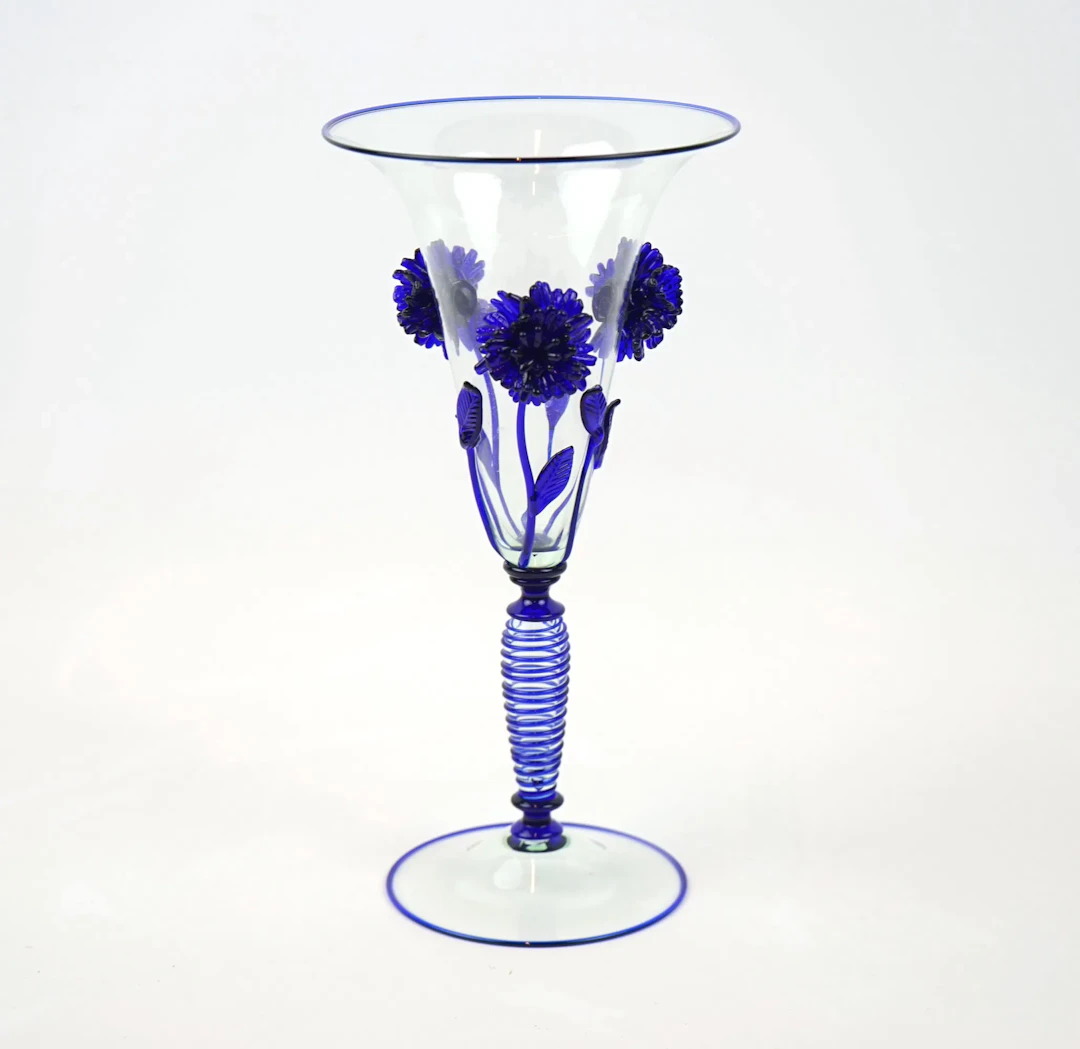 Umberto Belotto, a vase, Murano glass, 1927, clear glass with cut-on decoration.