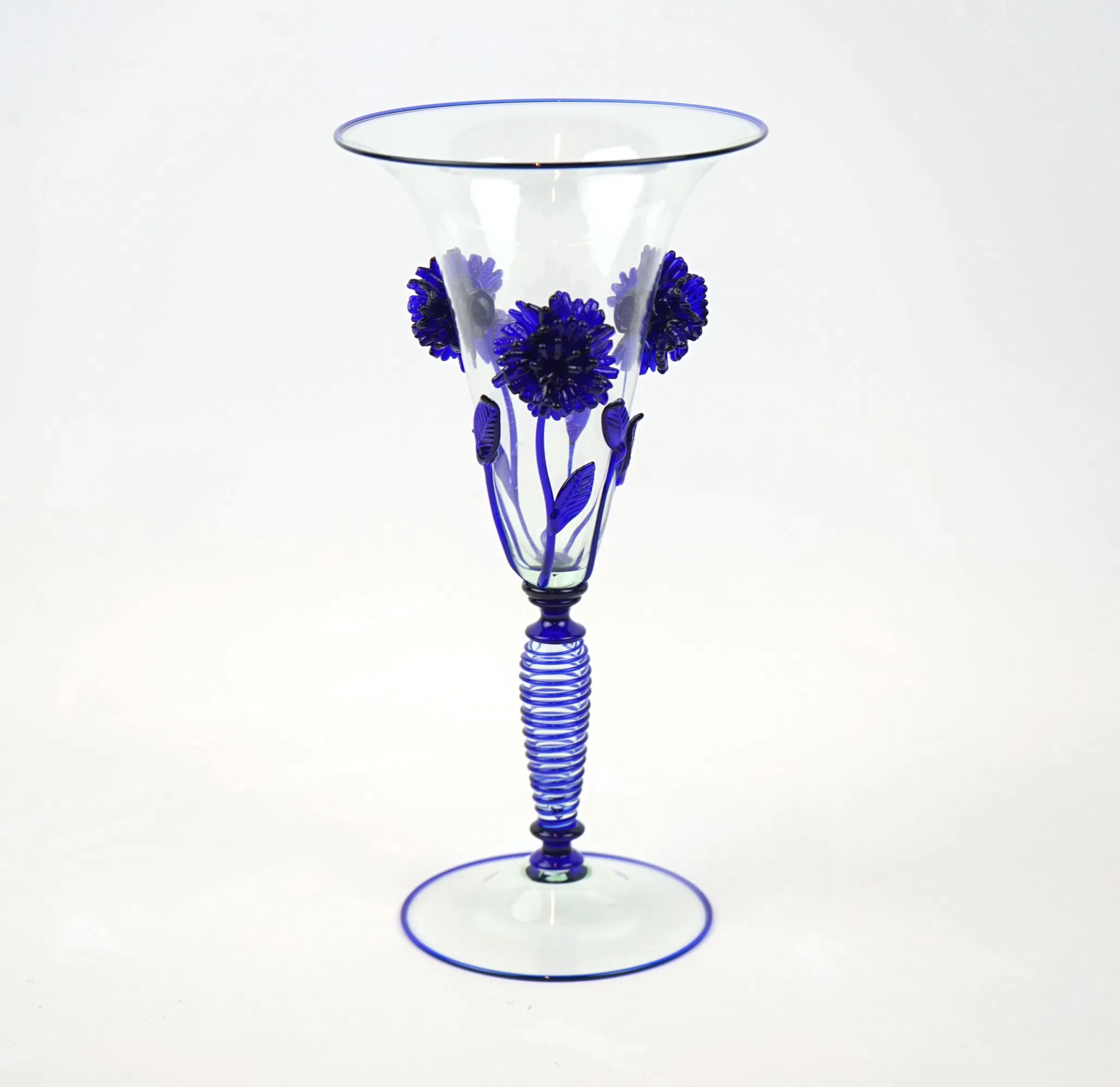 Umberto Belotto, a vase, Murano glass, 1927, clear glass with cut-on decoration.