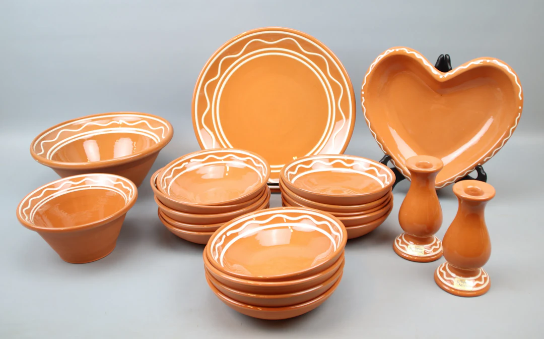 Piezas de vajilla, 21 piezas, cerámica, cerámica Klippans.