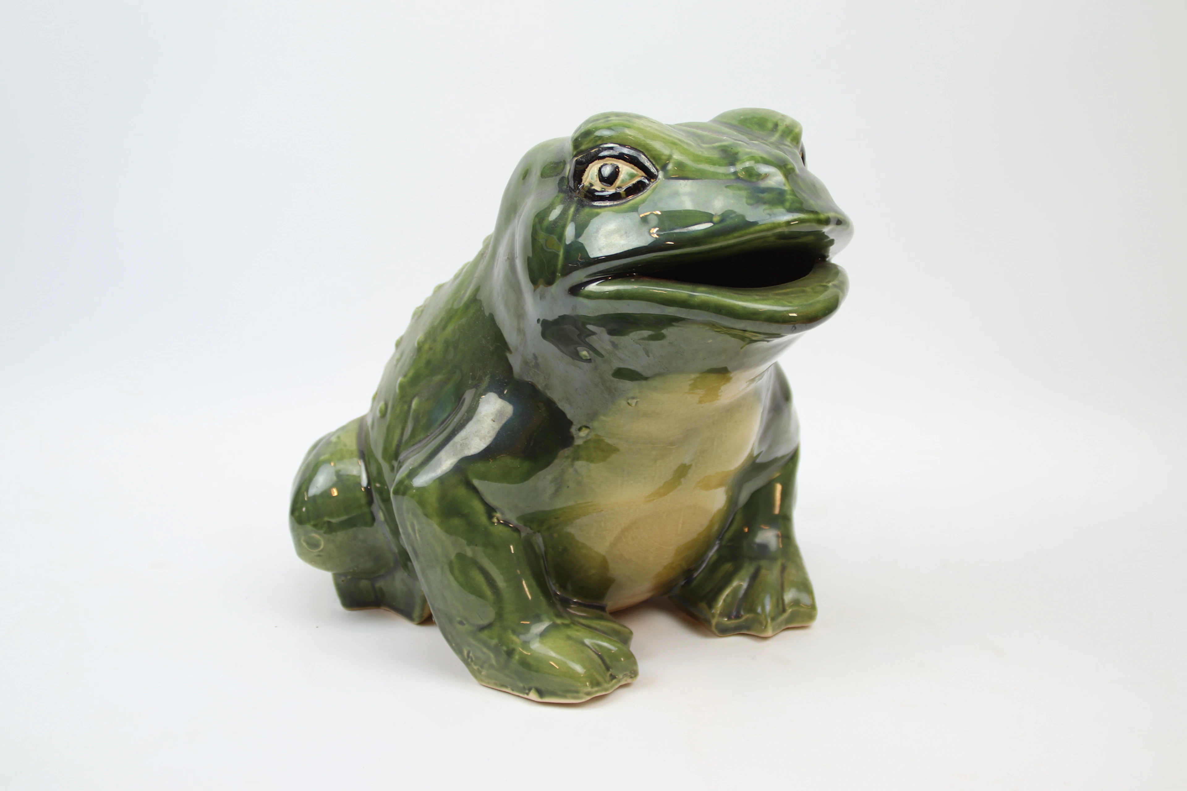 Gartendekoration, Frosch/Kröte, Keramik.