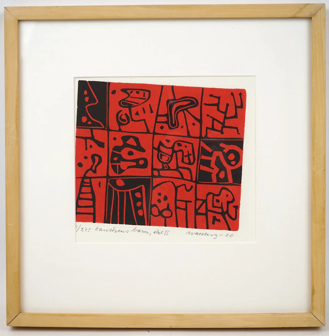 Bengt Wallberg, litografía, firmada, 2000.