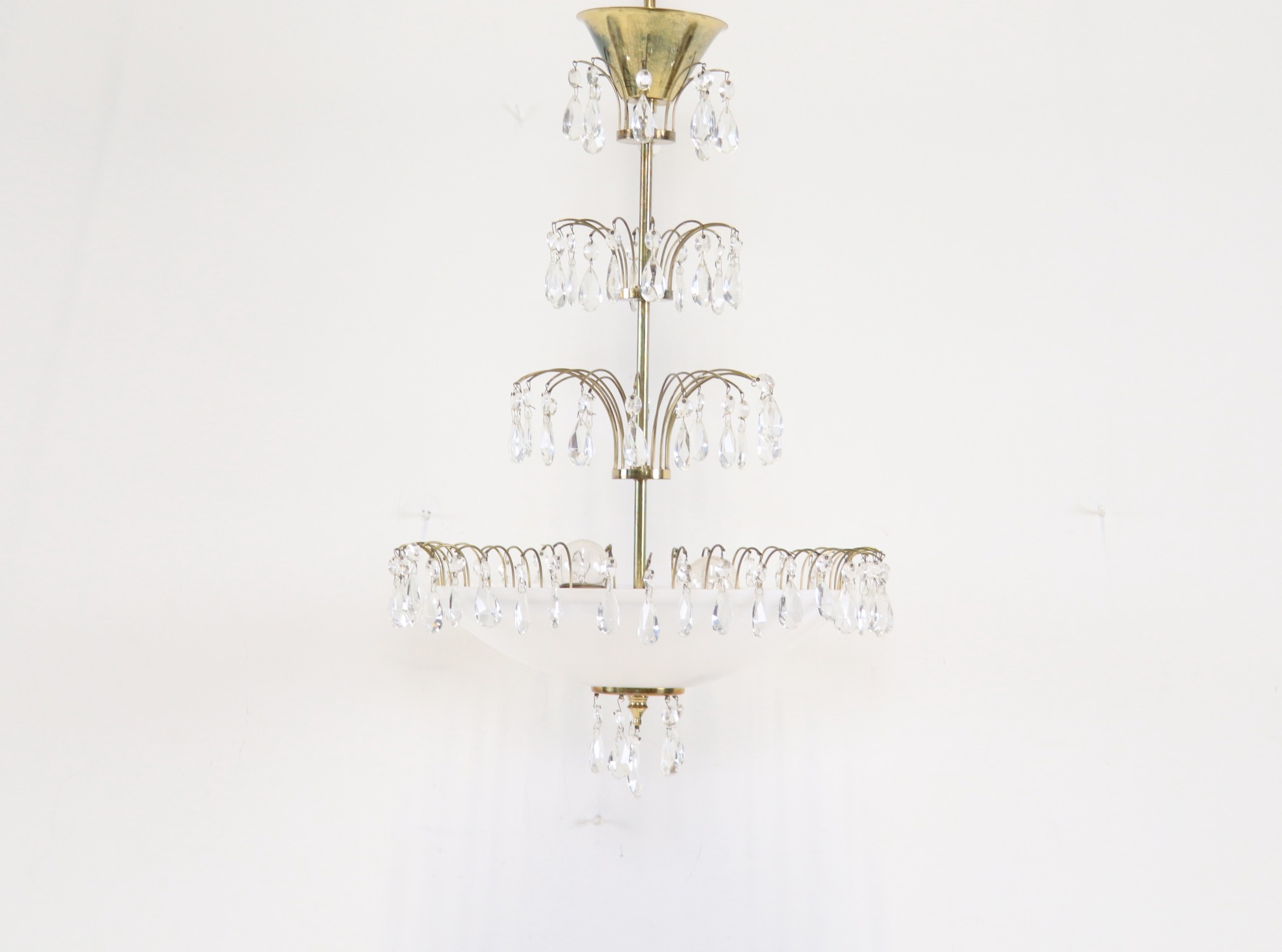 Lámpara de techo, cristal/metal.