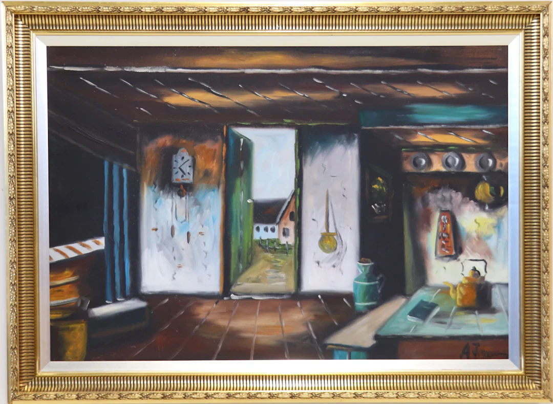 Unidentified artist, oil on canvas, signed.