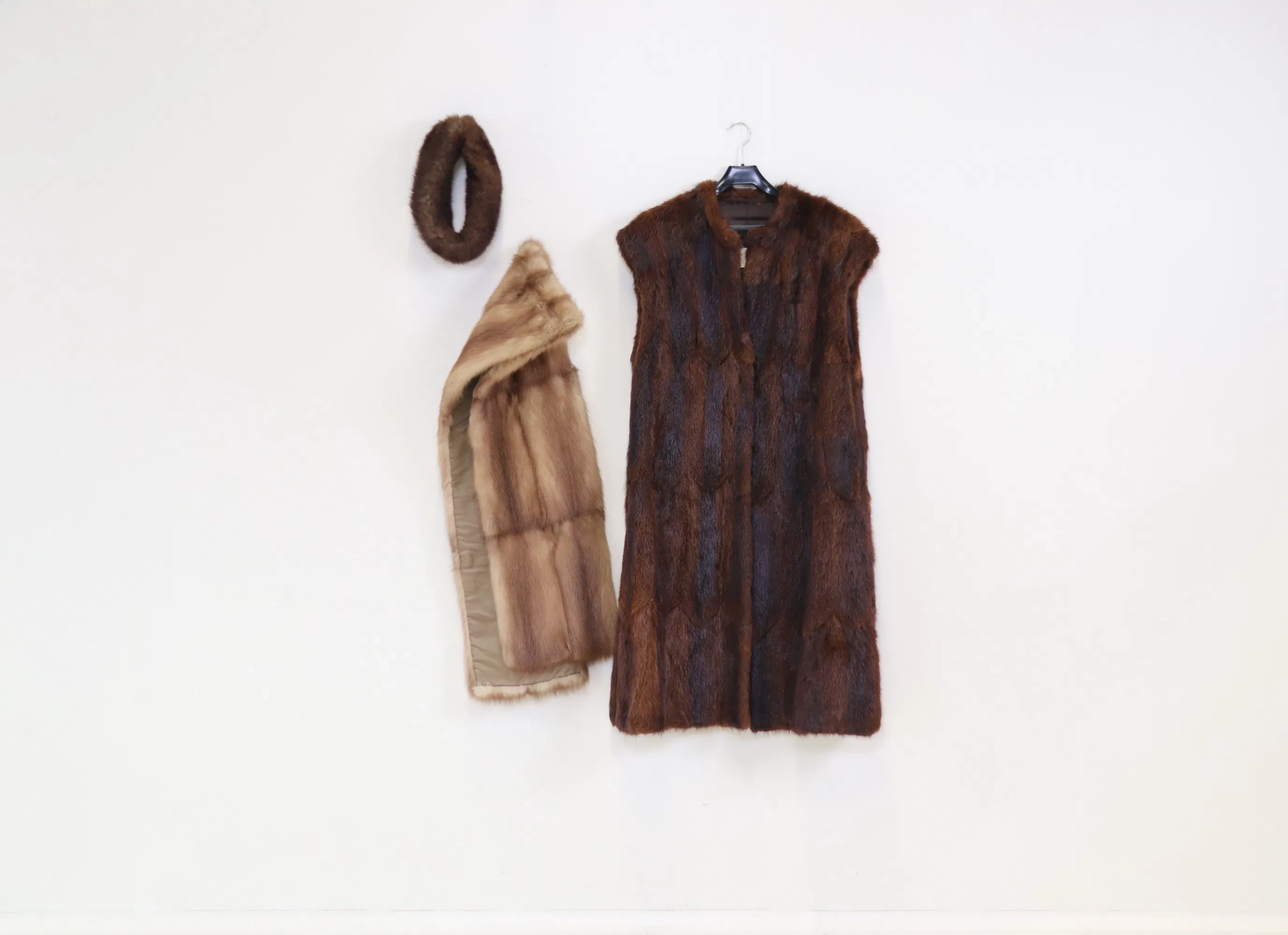 Fur vest, Bengtsson's Fur Fashion, and 2 accessories.