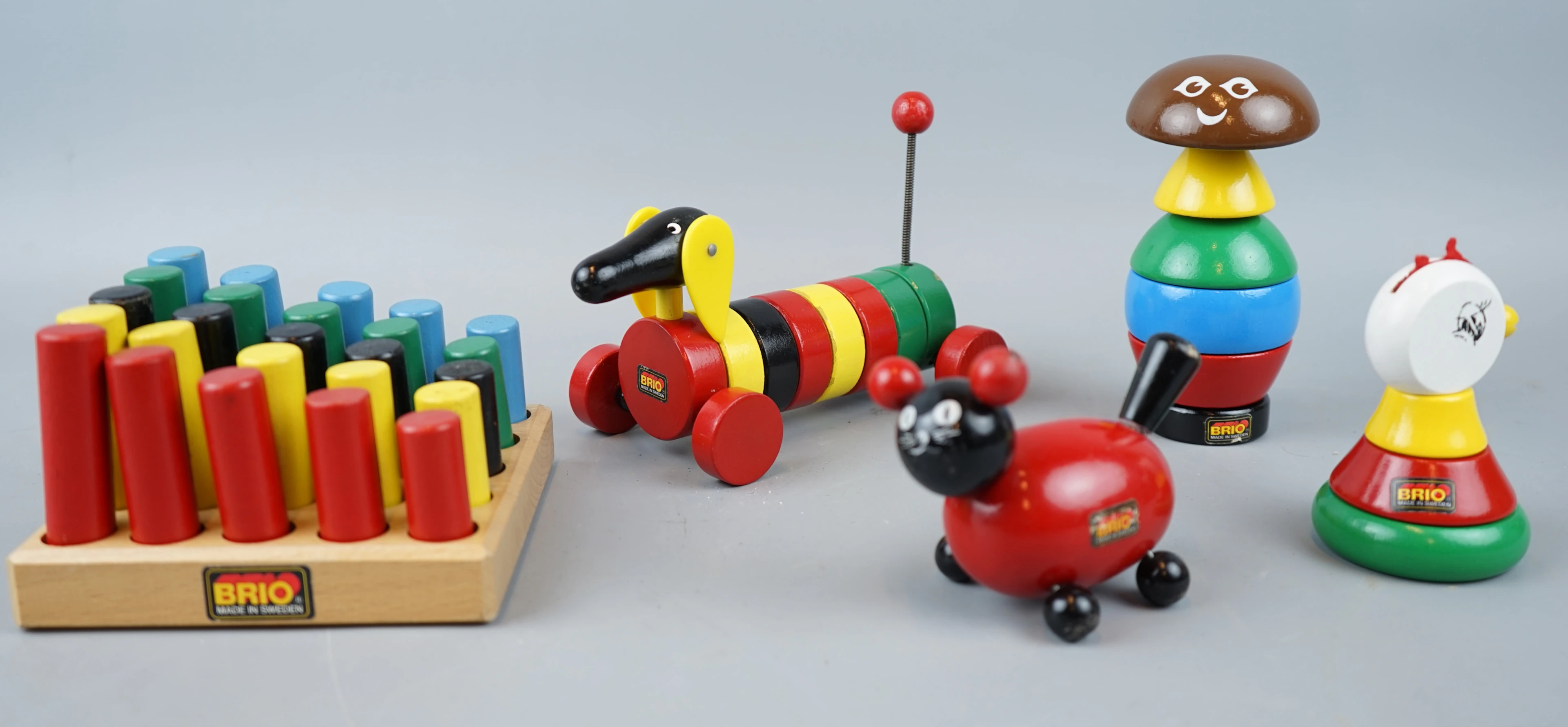 Brio, juguetes de madera, 5 piezas.