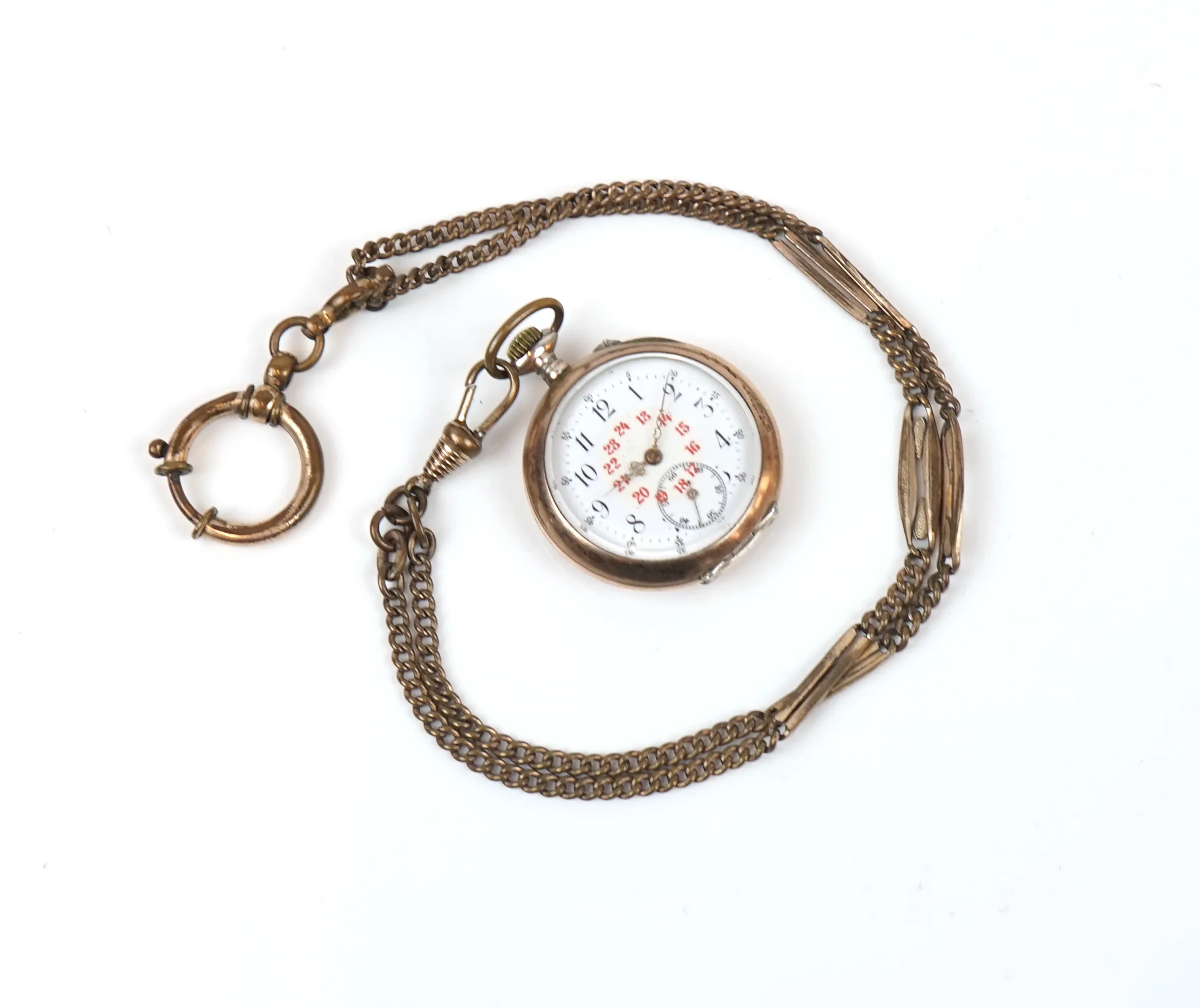 Reloj de bolsillo, caja plateada 800.