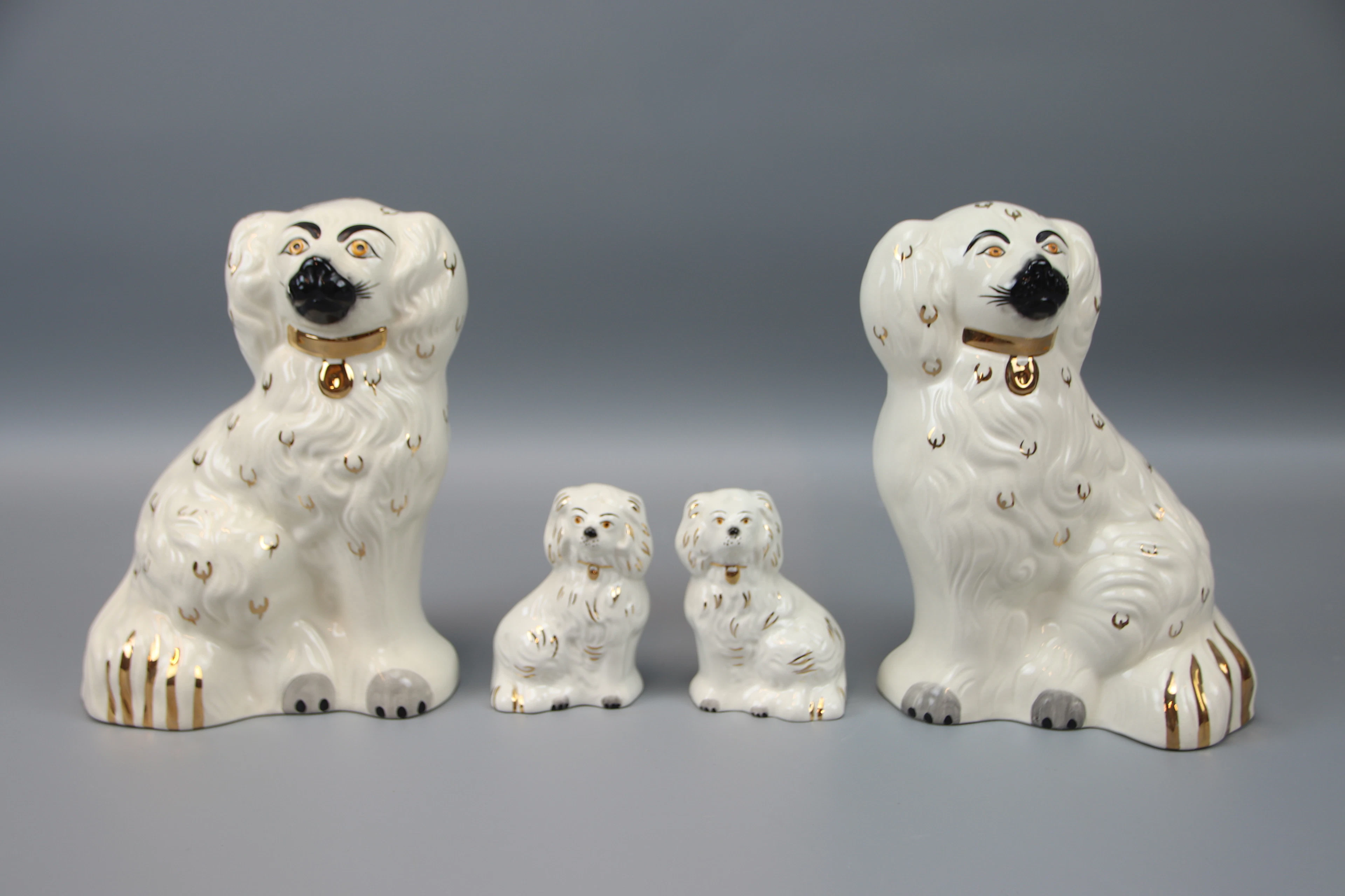 Diner-Hunde, 2 Paare, Porzellan, Beswick.