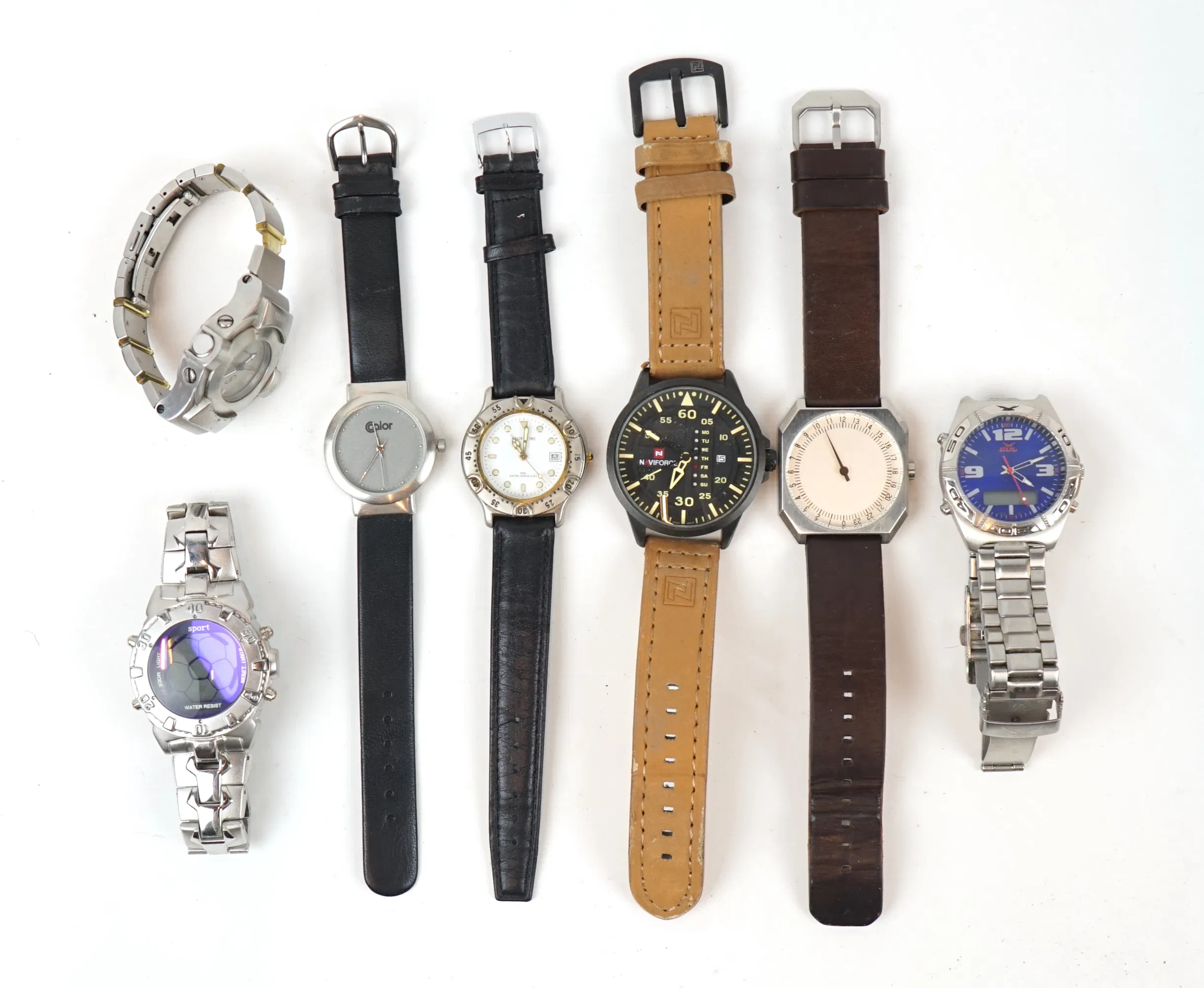 Relojes de pulsera, 7 piezas.