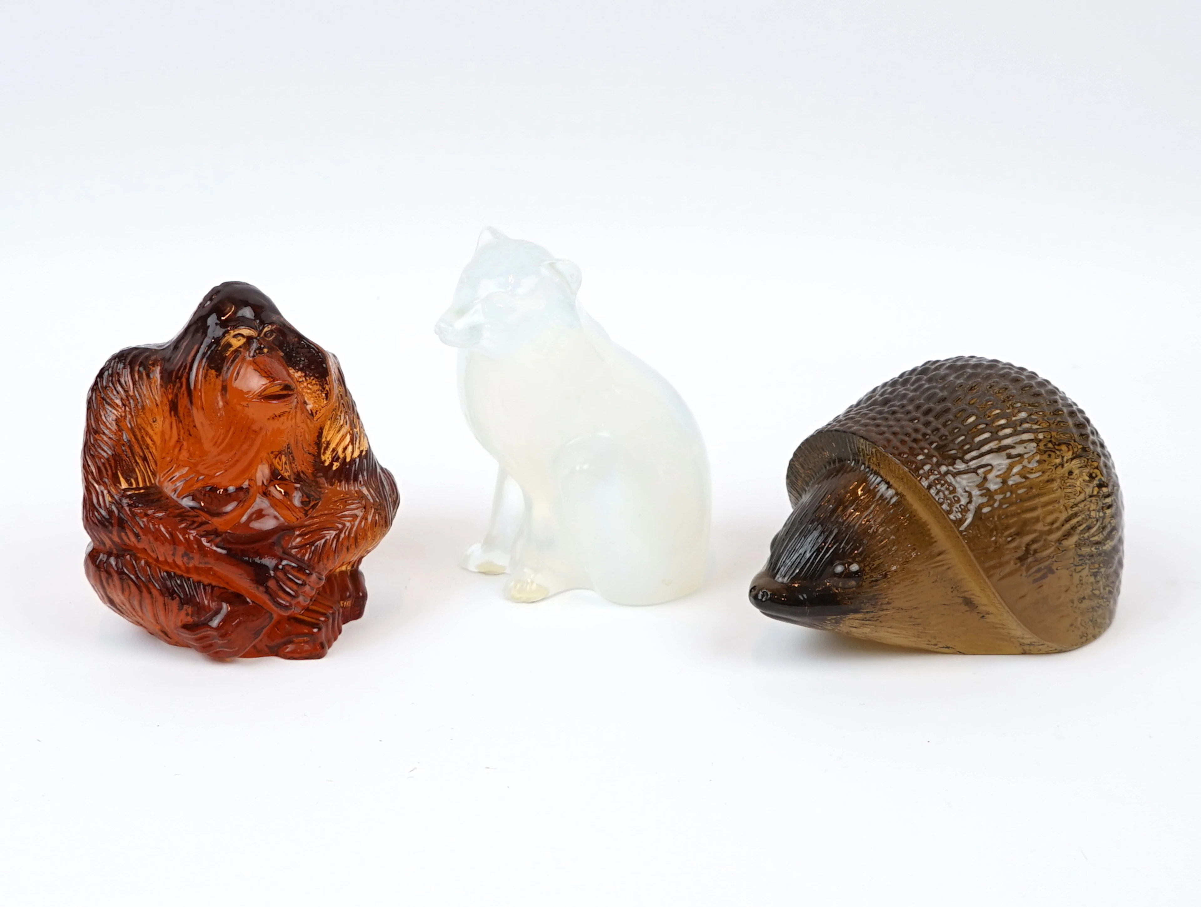 Sculture, 3 pezzi, vetro, Paul Hoff e Kjell Engman, Kosta, WWF.