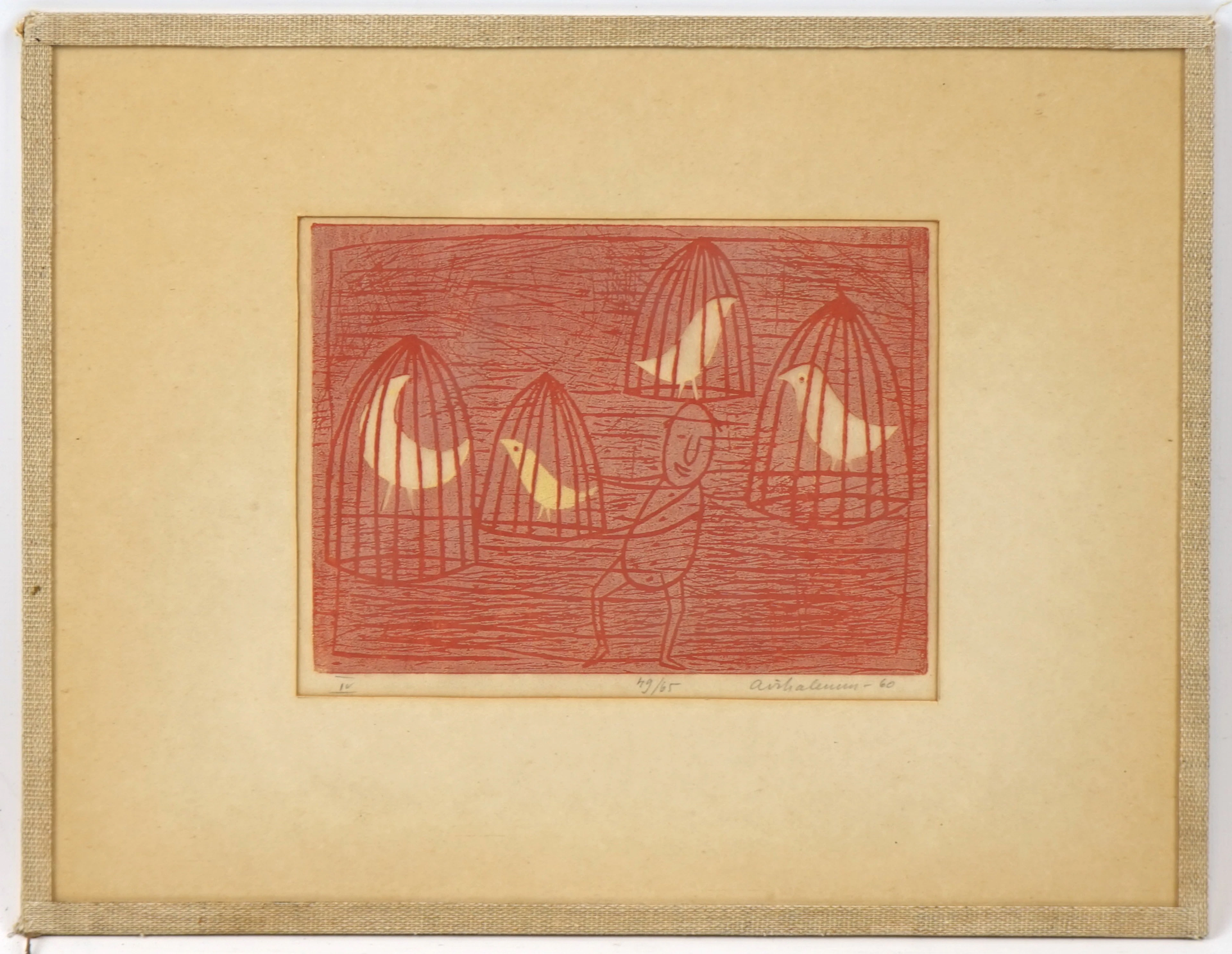 Arno Vihalemm, Holzschnitt Nr. 49/65, unterschrieben, 1960.