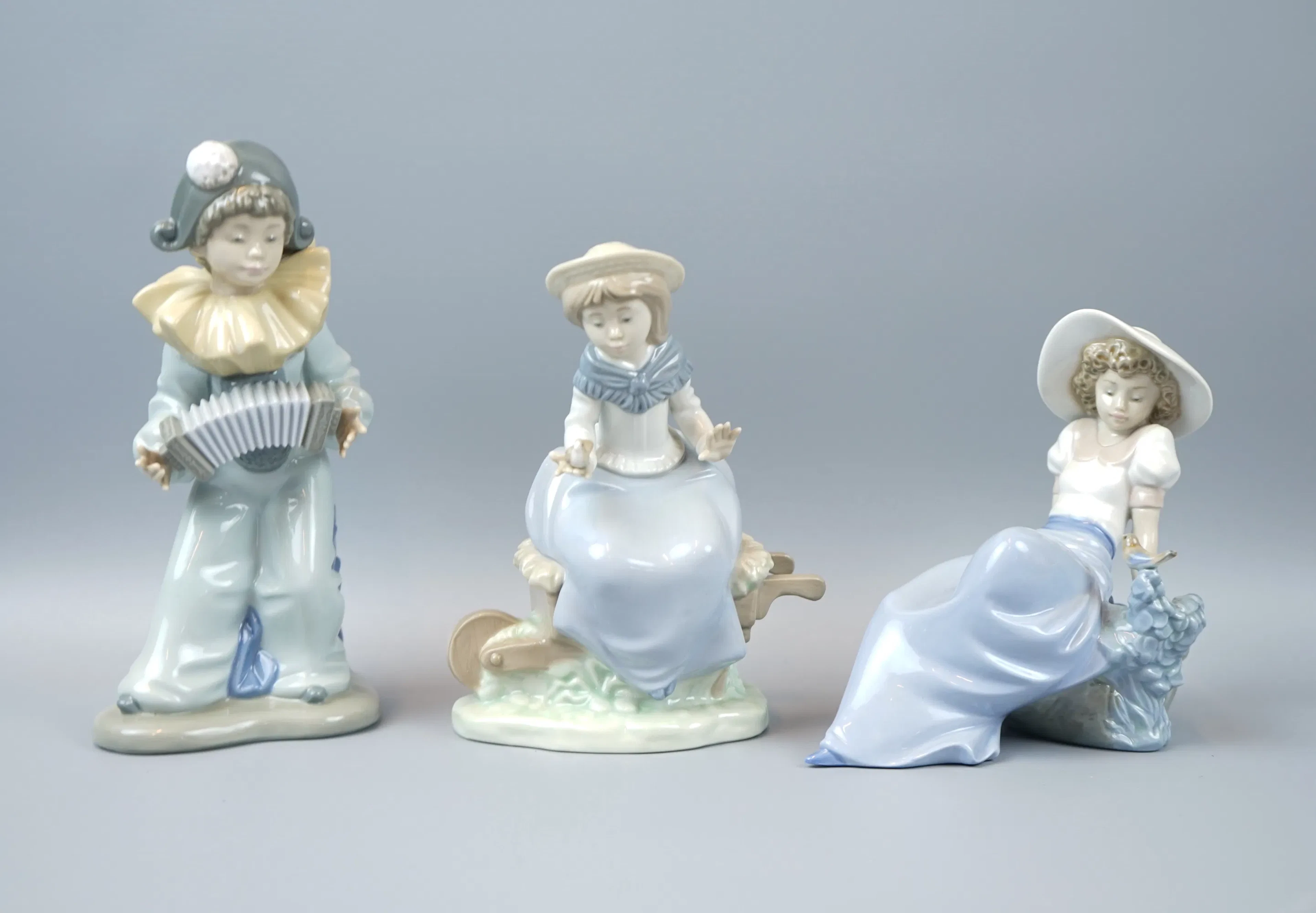 Figuritas, 3 piezas, porcelana, Lladro.