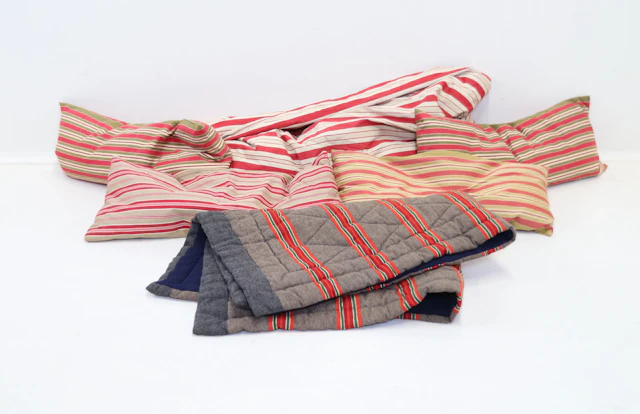 Pillows and duvet, 6 pieces, textile.