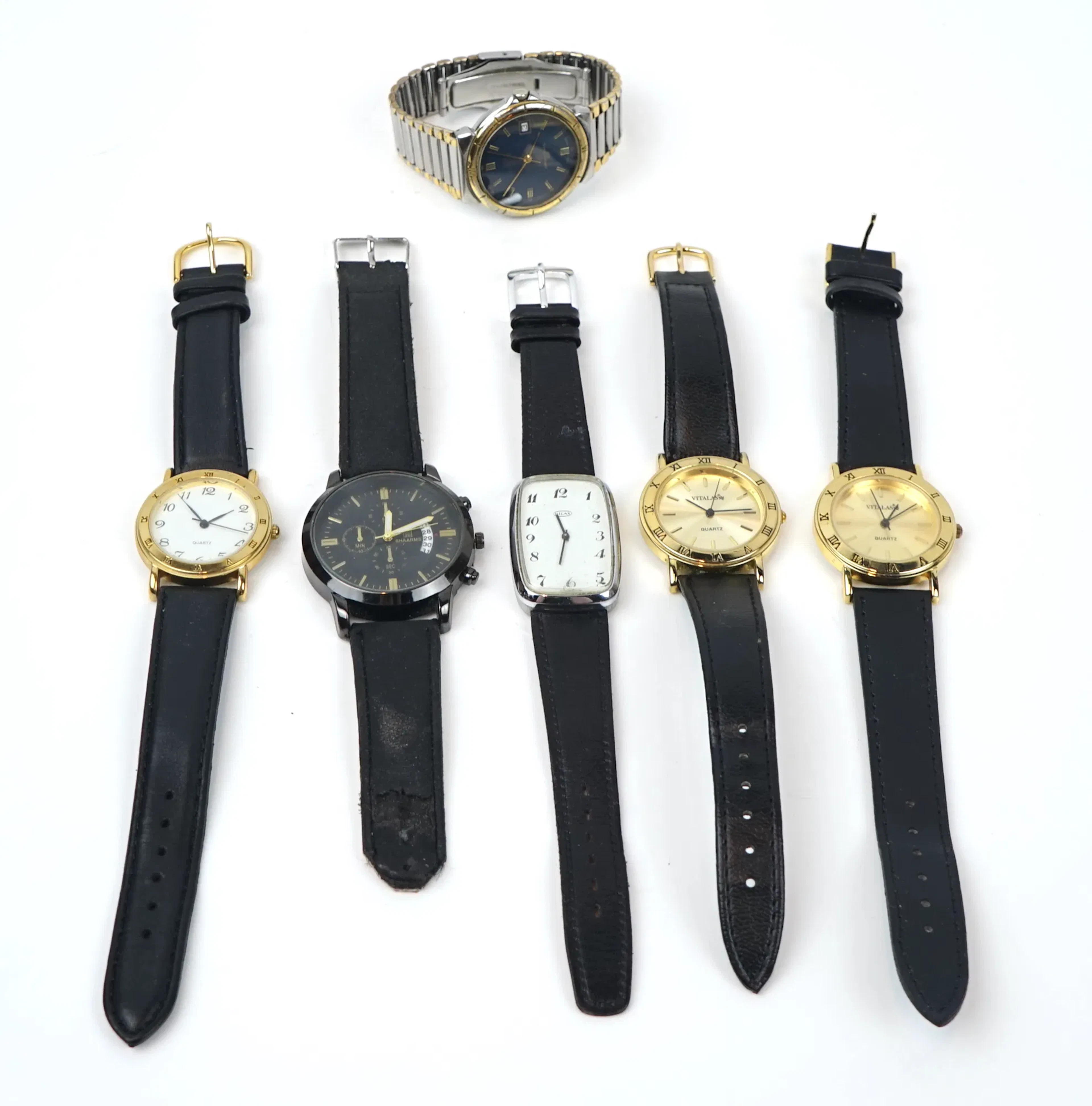 Wristwatches, 6 pcs, including Glycine.