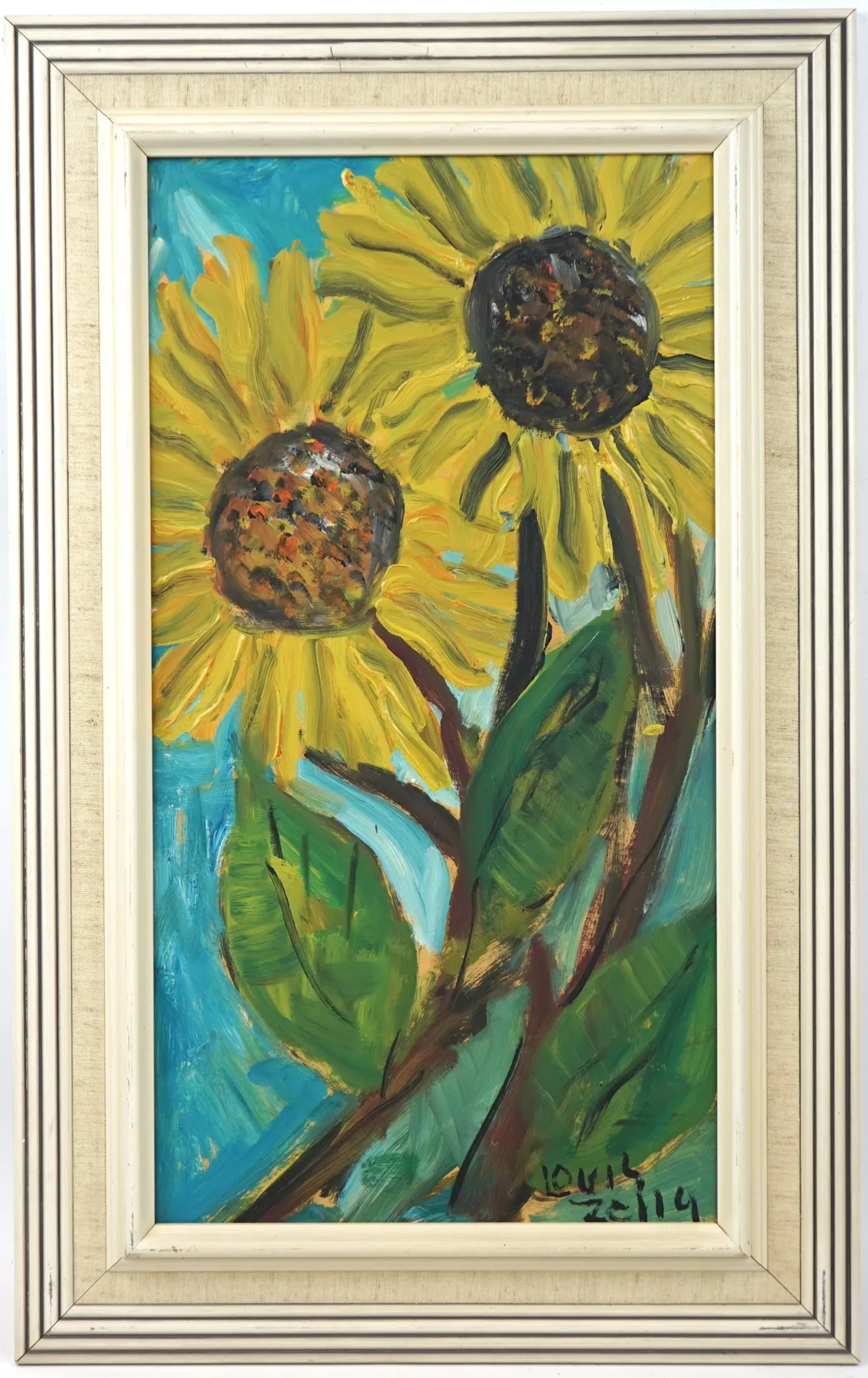 Louis Zelig, oil on panel, signed.