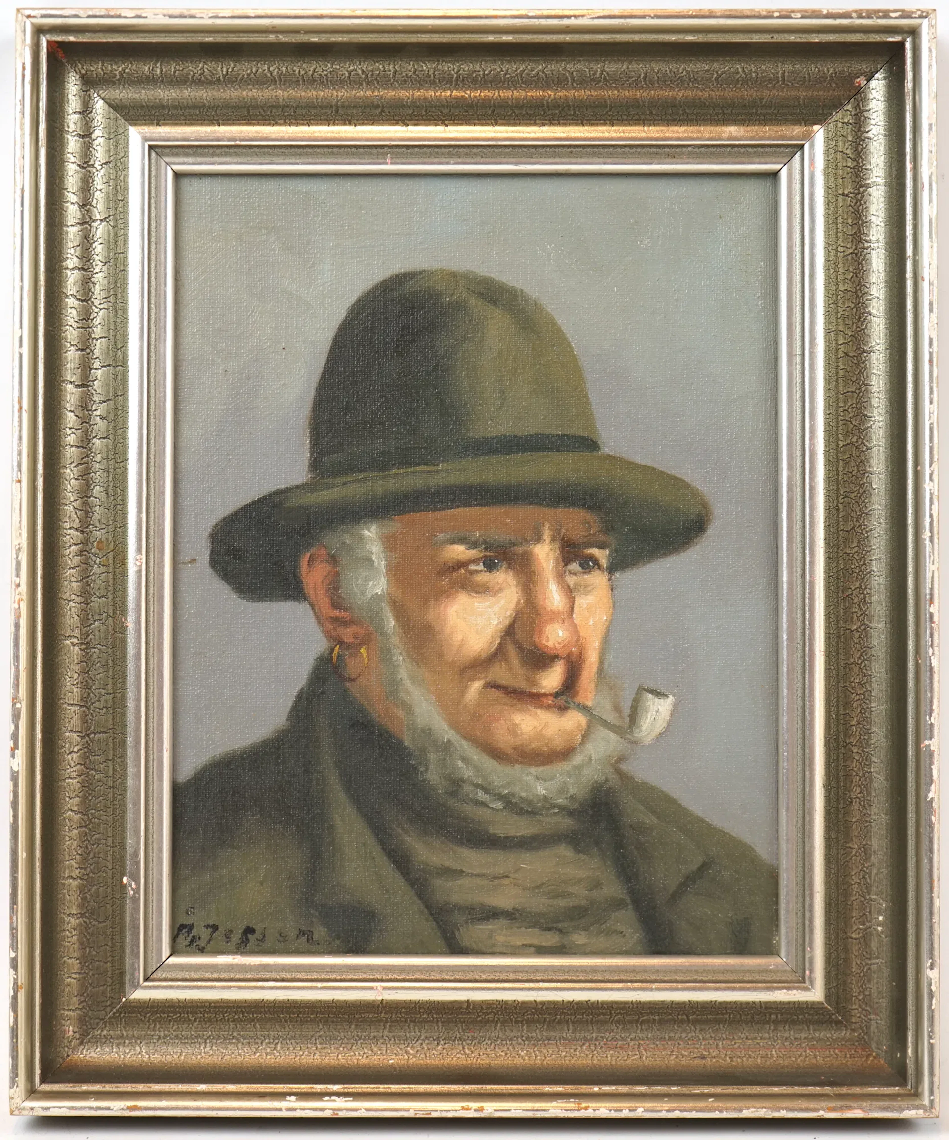 Artista non identificato, olio su tela, firmato.