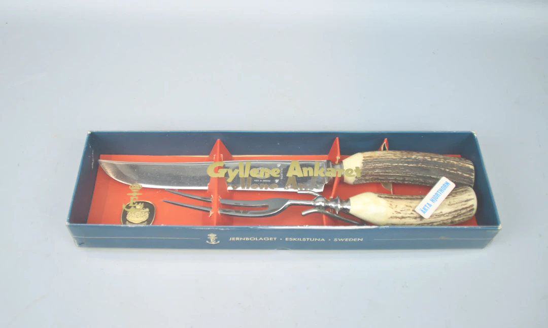 Trancherbestikk, Jernbolaget, Gyllene Ankaret, a pair, original packaging.