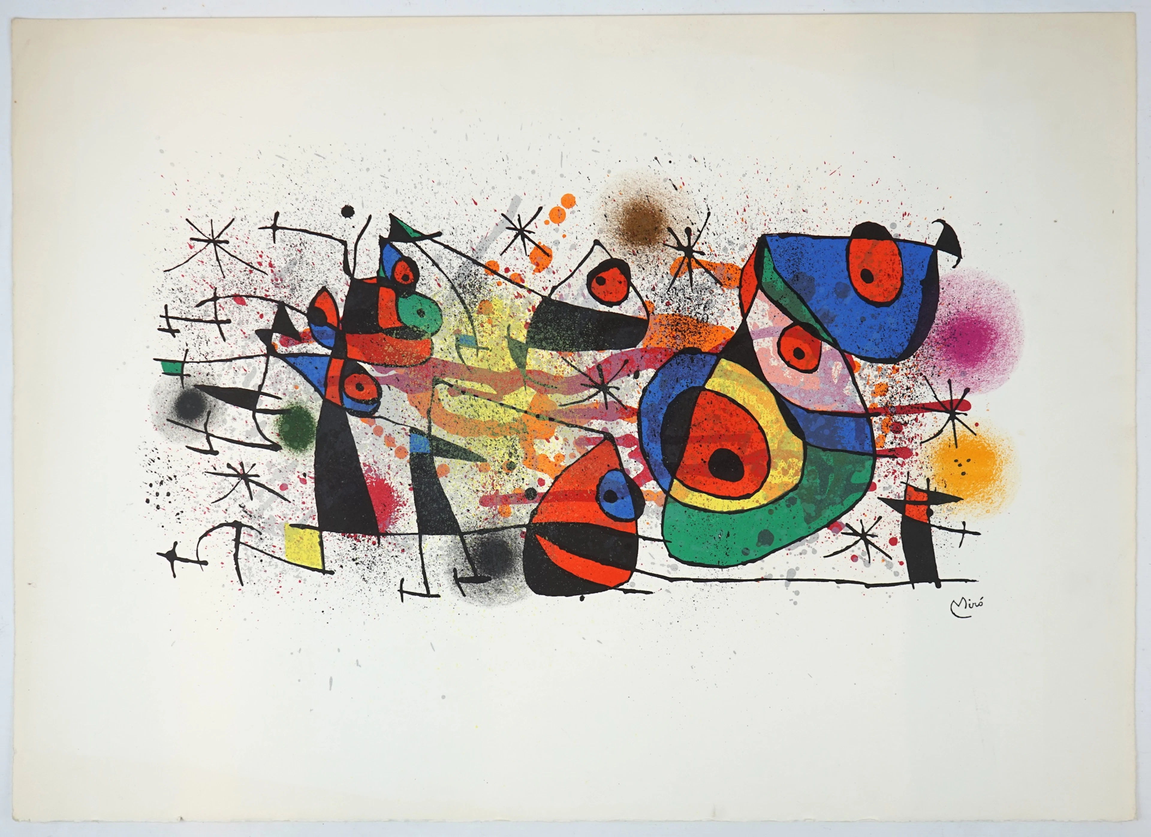 Joan Miró, after printing, signed in the print.